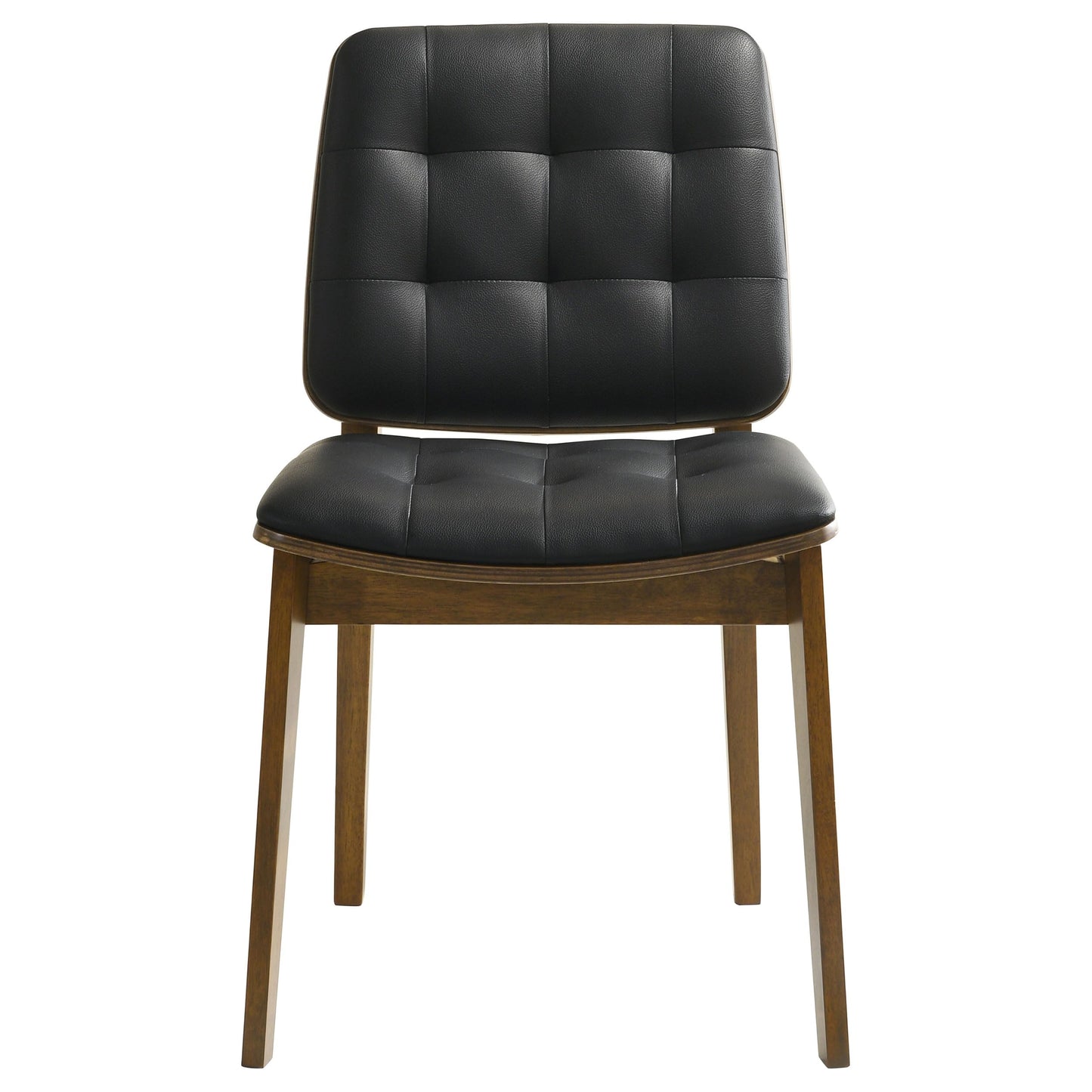 Coaster Home Furnishings - Redbridge - Wood & Faux Leather - Armless Dining Chairs with Tufted Faux Leather Upholstery - Home Kitchen & Dining Room - Set of 2 - Walnut - 106596