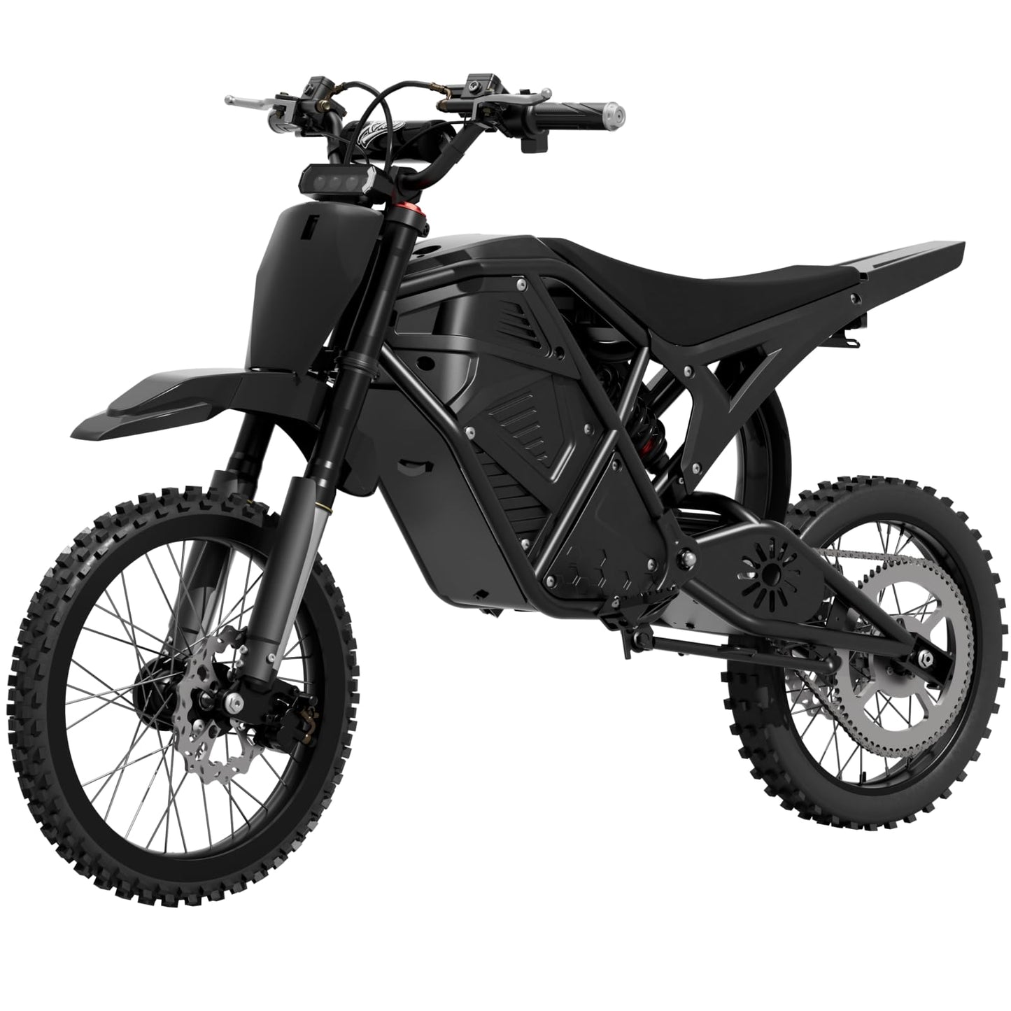 Windone RM7 Pro Electric Dirt Bike, 60V 20.8Ah, 45MPH Max Speed Electric Motorcycle, 4000W Ebike, 14"/12" Off-Road Tire E-Bike, Dual Hydraulic Brakes, Full Suspension, Fit Age 13+, Black
