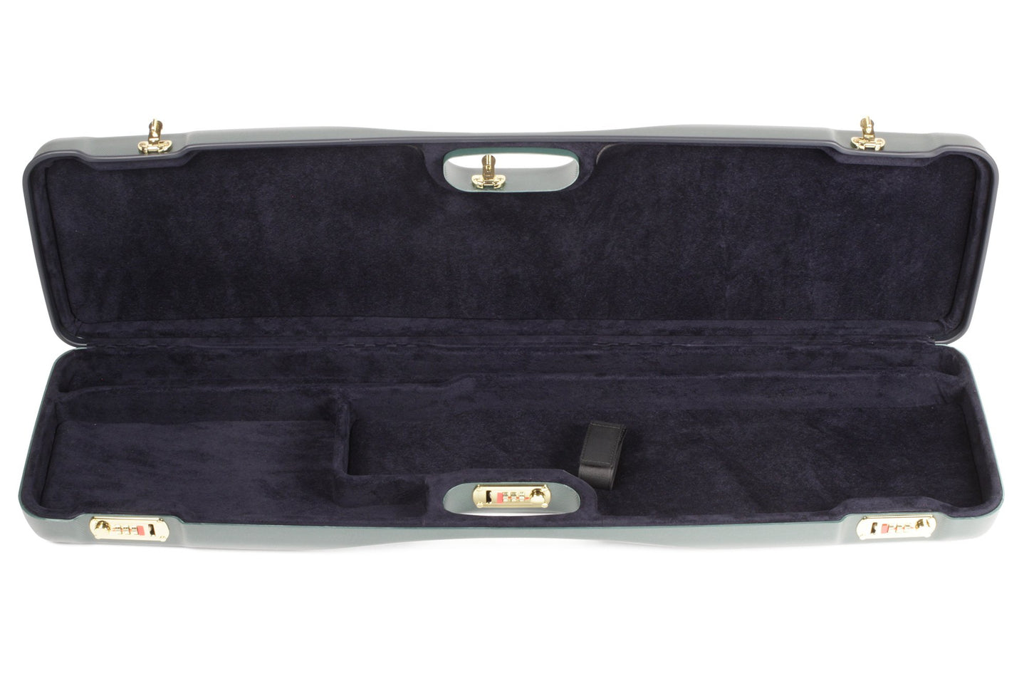 Negrini Cases 1602L/4704 Shotgun Case for O/U SXS/ABS/1 Gun/1 Barrel up to 32 3/4-Inch, Green/Blue