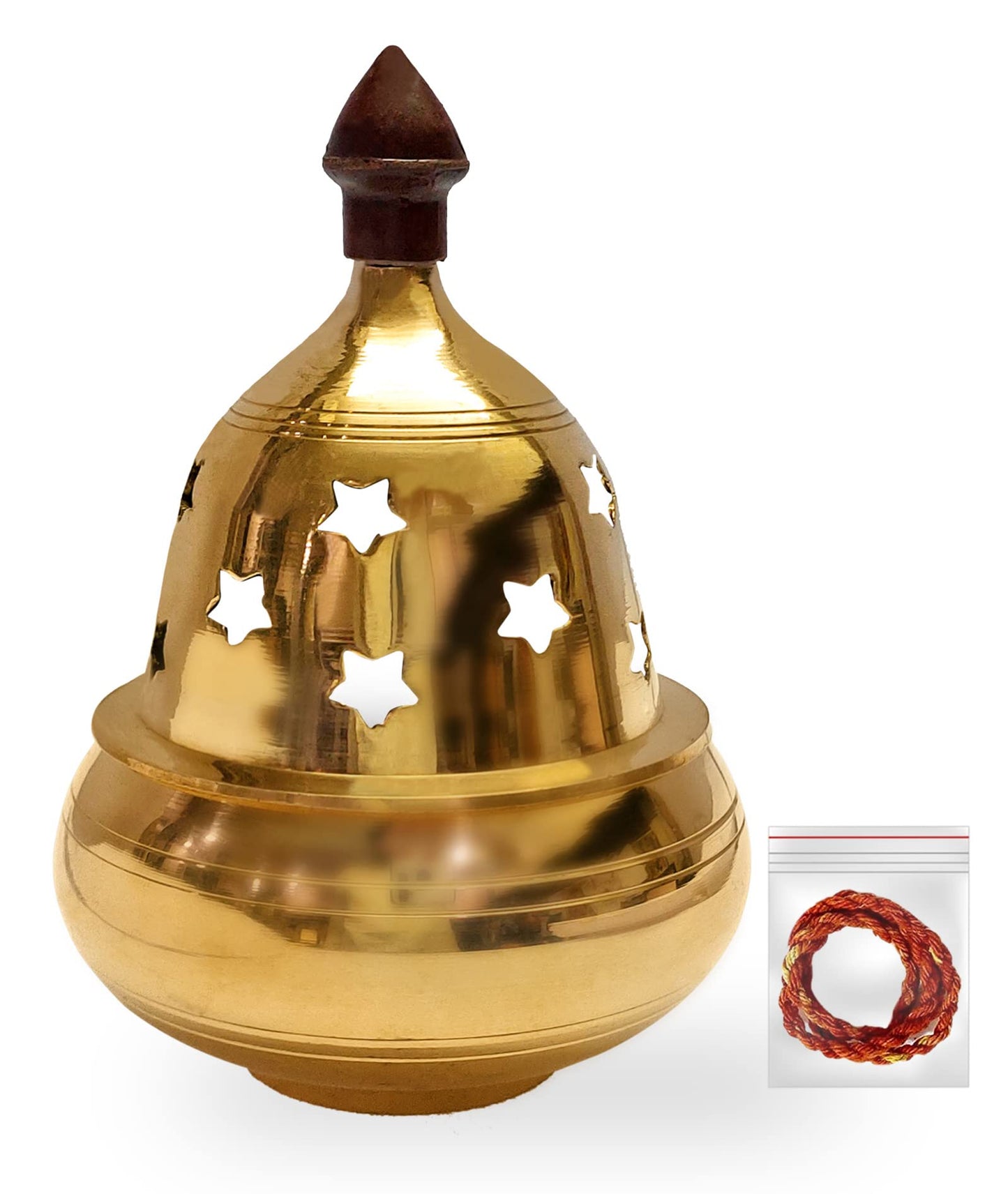Craftsman Brass Akhand Diya 4 Inch Decorative Oil Lamp Small Golden Pooja Deepak Tea Light Holder Indian Gift Item