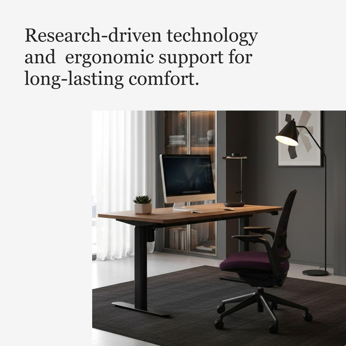 Steelcase Series 1 Office Chair - Ergonomic Work Chair with Wheels for Carpet - Helps Support Productivity - Weight-Activated Controls, Back & Arm Support - Easy Assembly - Concord