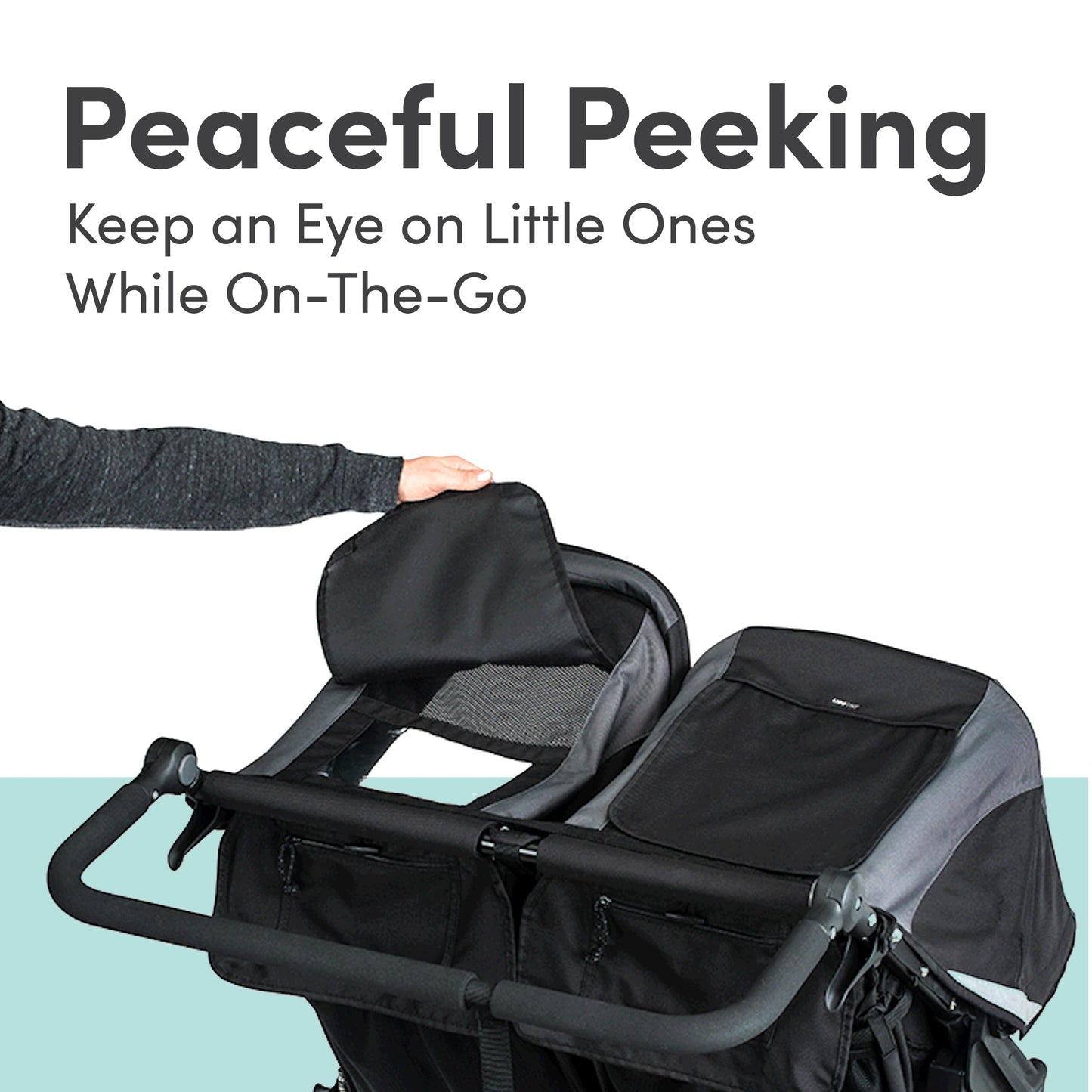 BOB Gear Revolution Flex 3.0 Duallie Jogging Stroller, Double Stroller, Graphite Black