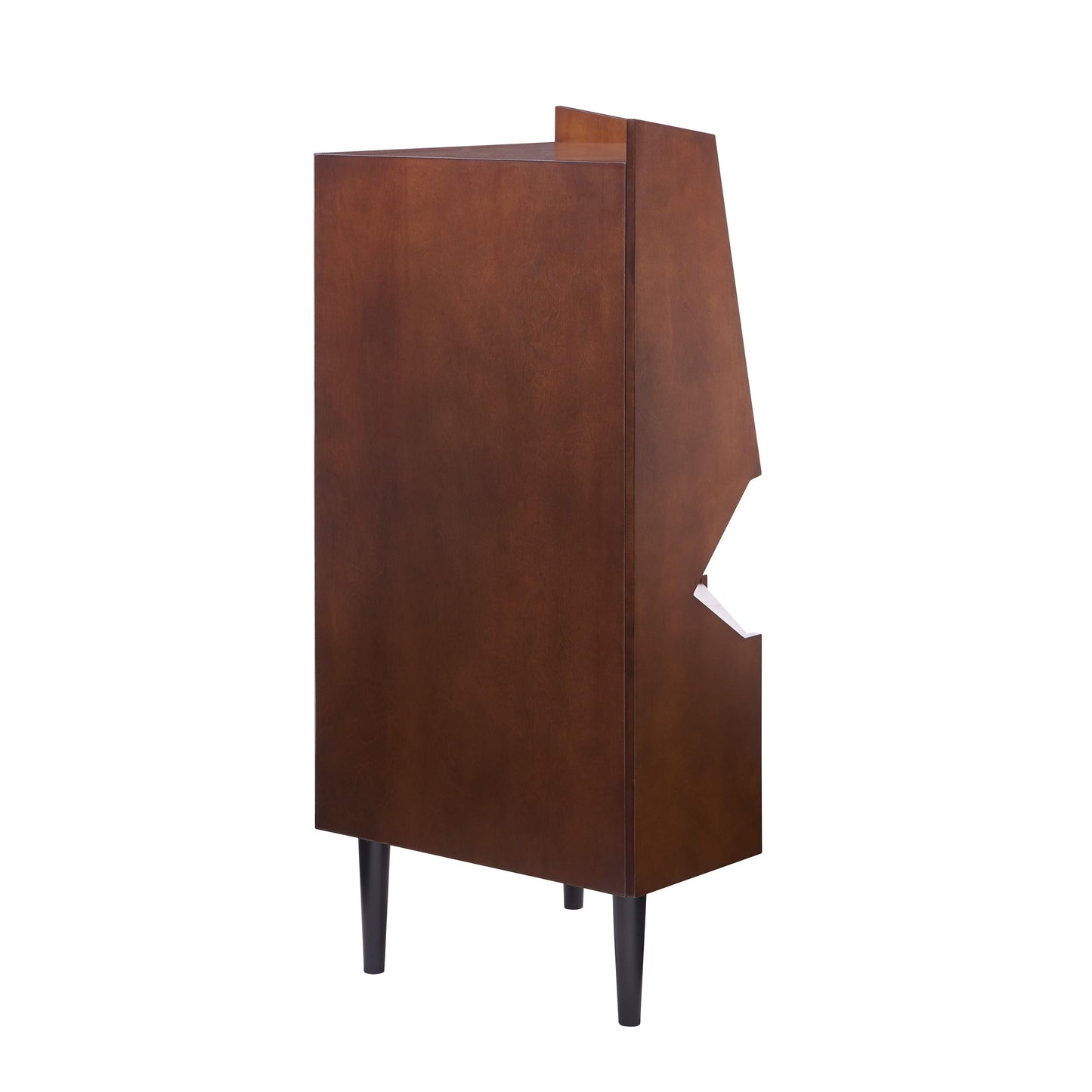 SEI FURNITURE Larson Corner Storage Bar Cabinet, brown.