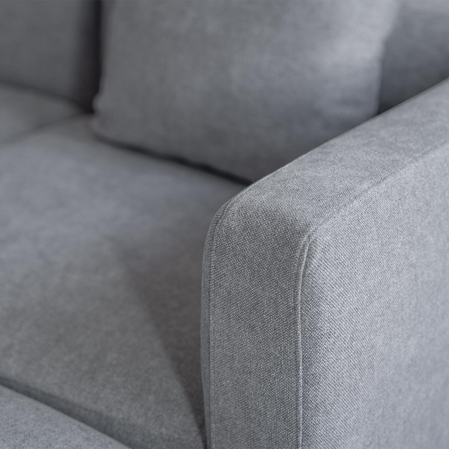Acanva Luxury L-Shaped Upholstery Convertible Modular Sectional Sofa, Contemporary Reversible Couch with Chaise Lounge for Living Room, Apartment, Linen-Like Grey