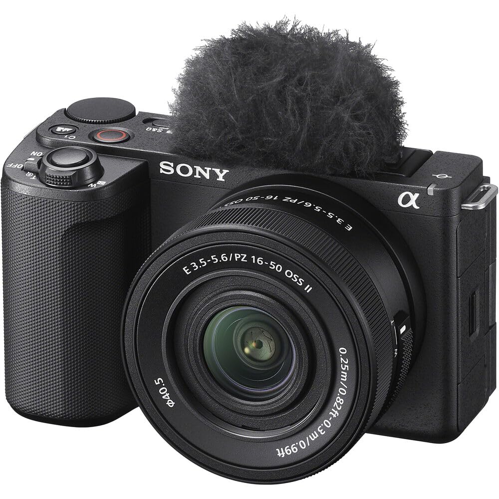 Sony ZV-E10 II Mirrorless Alpha APS-C Camera Body + 16-50mm F3.5-5.6 OSS II Zoom Lens Black ZVE10M2KB Content Creators Bundle with Deco Gear Case + Microphone + Extra Battery + Tripod Accessories Kit