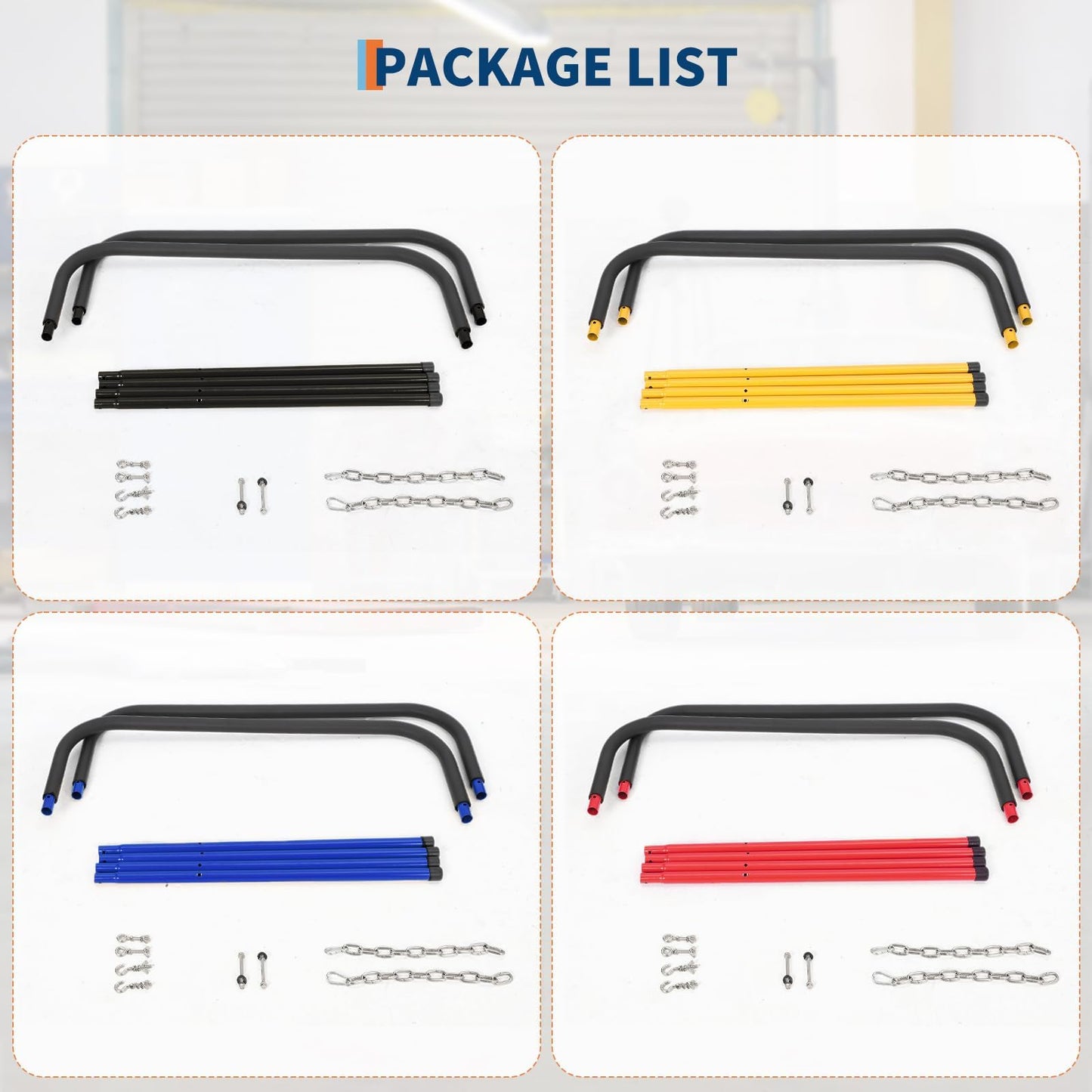 500LBS Yellow Work Stand 4 Pack Heavy Duty Automotive Work Bench