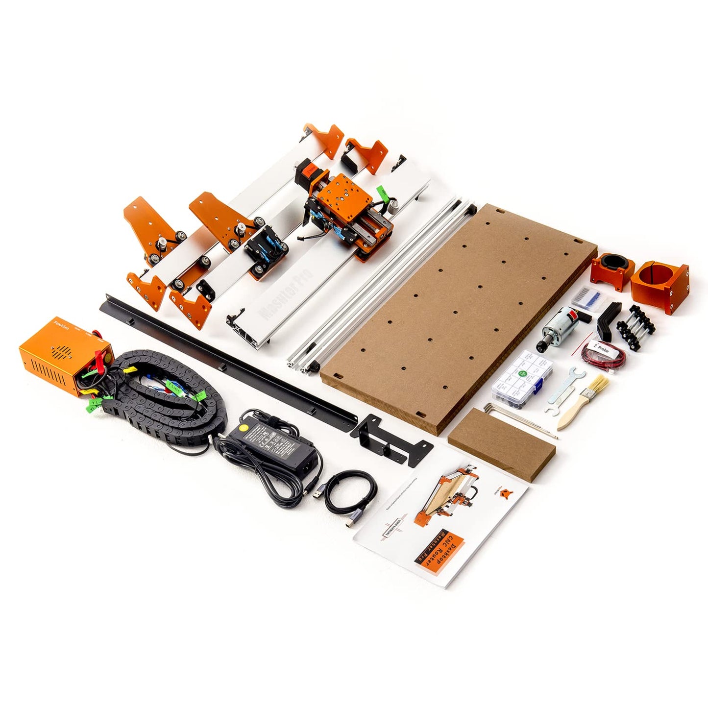 FoxAlien Masuter Pro 3-Axis CNC Router Machine, Beginner Hobby Engraving Machine All-Metal Structure for Wood Acrylic MDF Nylon Routing Milling Carving