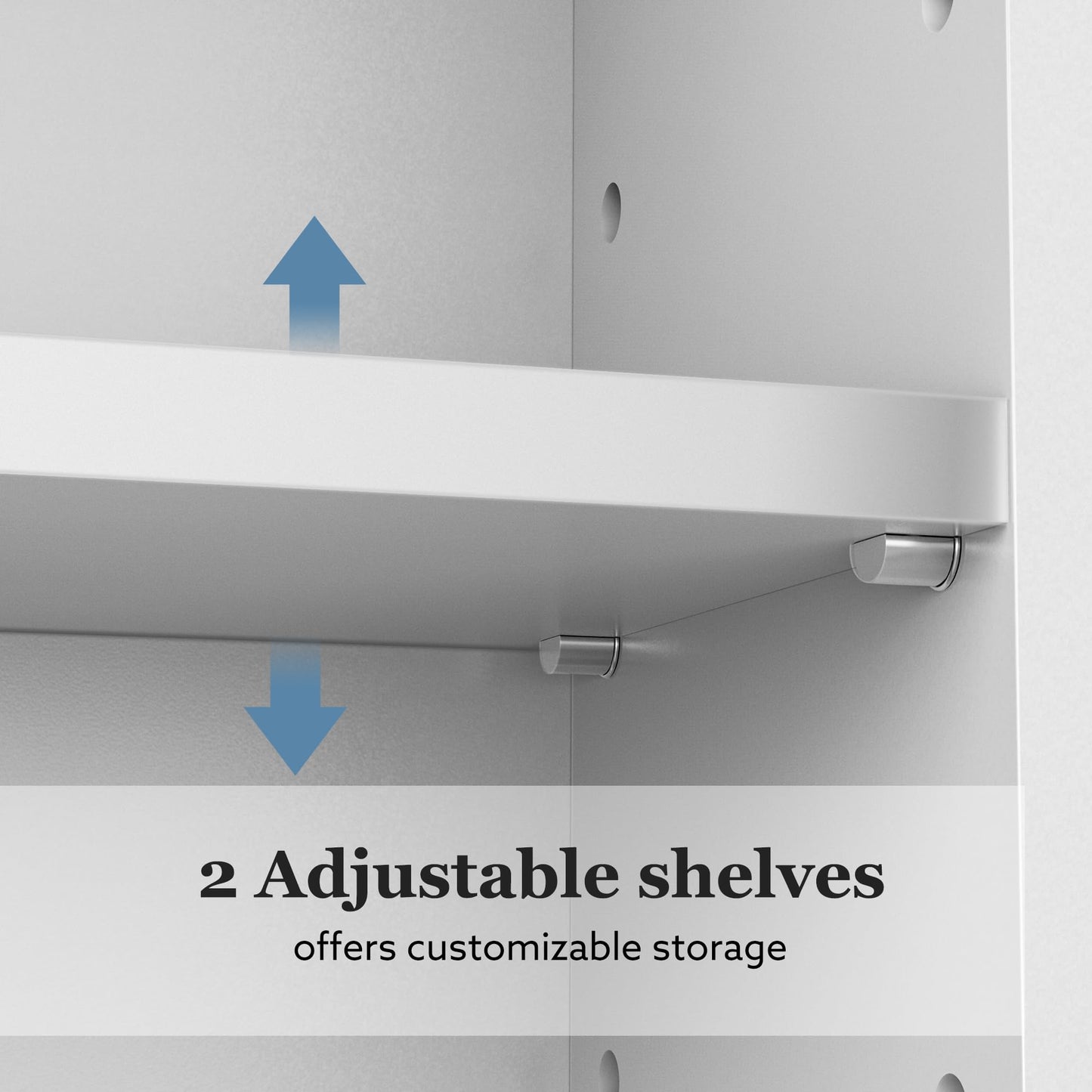 BYAOLVCY Bathroom Cabinet Wall Mounted Over Toilet Storage Cabinet 20x28 inch White Medicine Cabinets for Wall Mount Space Saver Bathroom Storage Cabinet with 2 Adjustable Shelves & 2 Doors