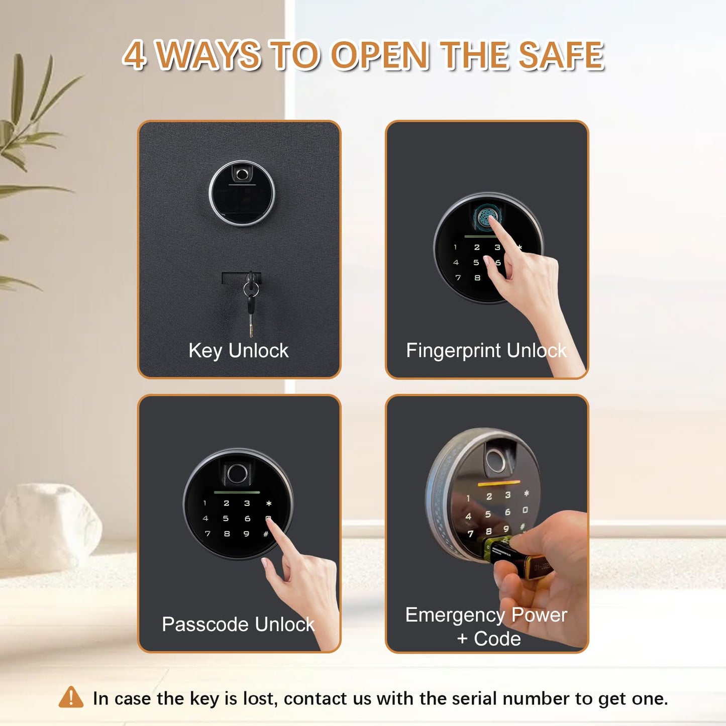 4.7 Cu.Ft Large Home Safe,with Fireproof Waterproof Bag, Heavy Duty Fingerprint Security Safe, Built-In Drawer and Removable Shelf for Storing Valuables