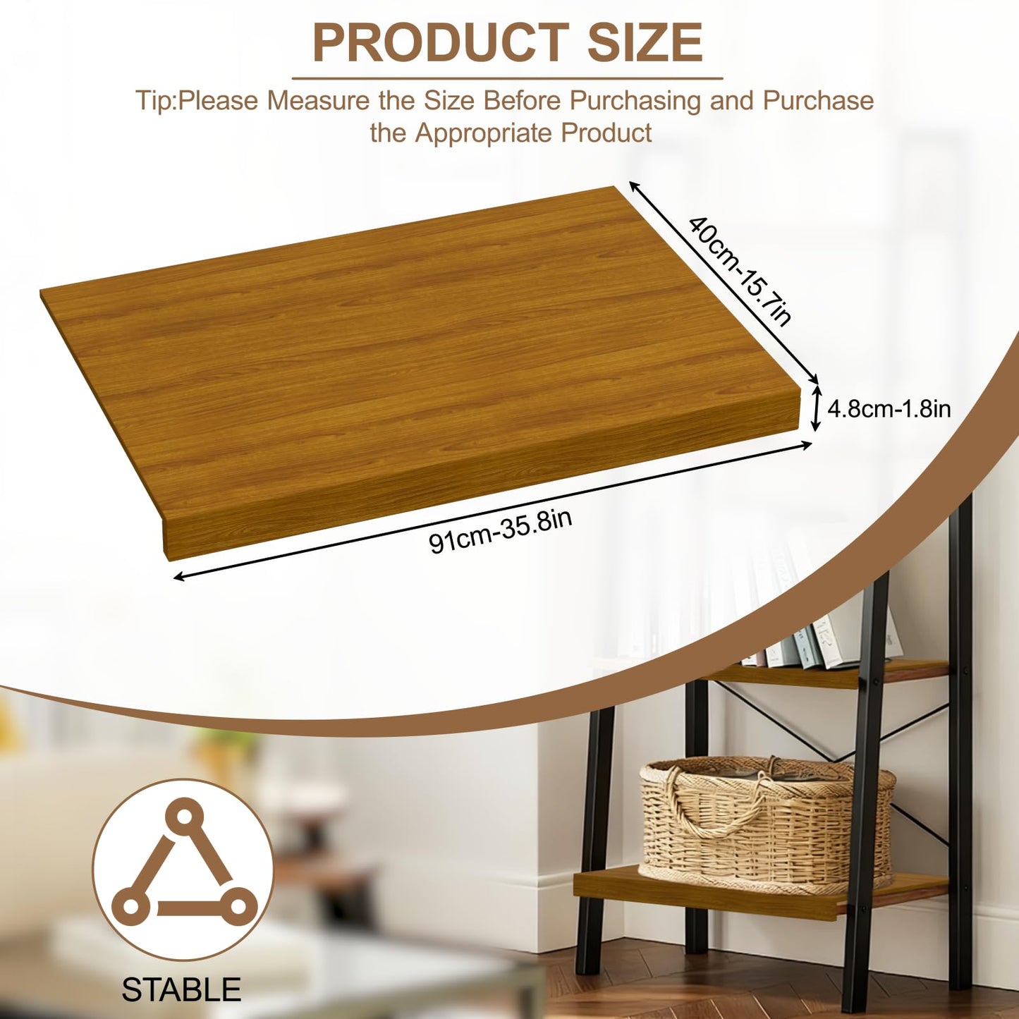 5-Pcs Bamboo Wire Rack Covers, Wire Shelf Covers for Shelving Liners,Install-Free