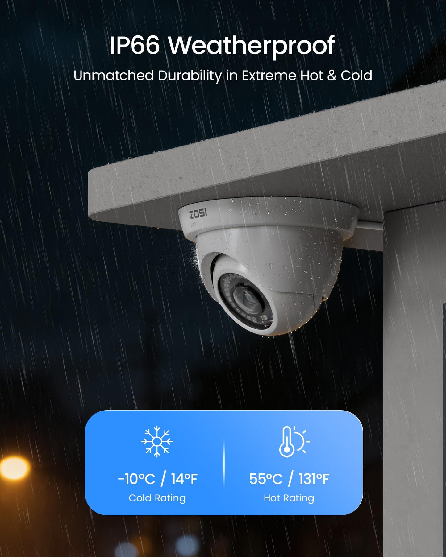 ZOSI 5MP 3K Lite 8 Channel H.265+ Home Security Camera System with AI Human Vehicle Detection, 8CH Surveillance DVR, 8 x 1080p Weatherproof CCTV Dome Camera Outdoor Indoor, 80ft Night Vision, 1TB HDD