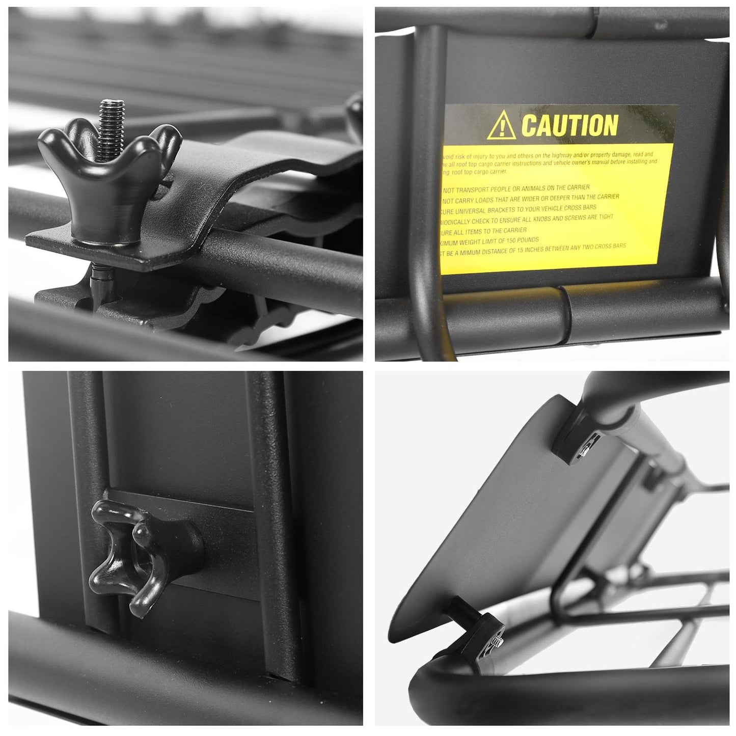 Leader Accessories 64"x39"x4" Roof Rack Cargo Basket with Cargo Bag & Net