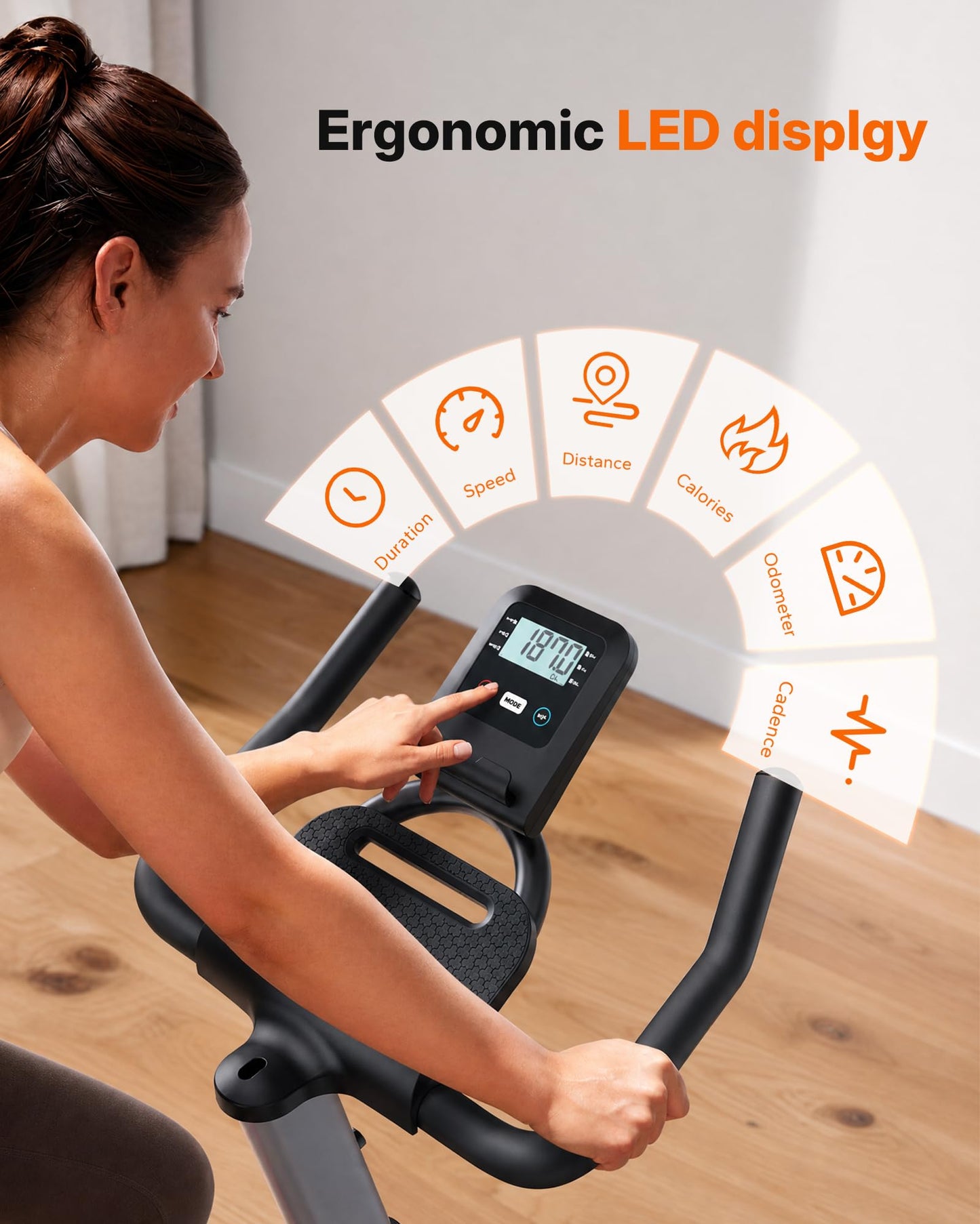 Merach Magnetic Exercise Bike, Heavy Duty Stationary Bike with Automated Resistance, 300 350 Lbs Weight Capacity, Low Noise Indoor Workout Bike for Home Gym with Self-Developed App