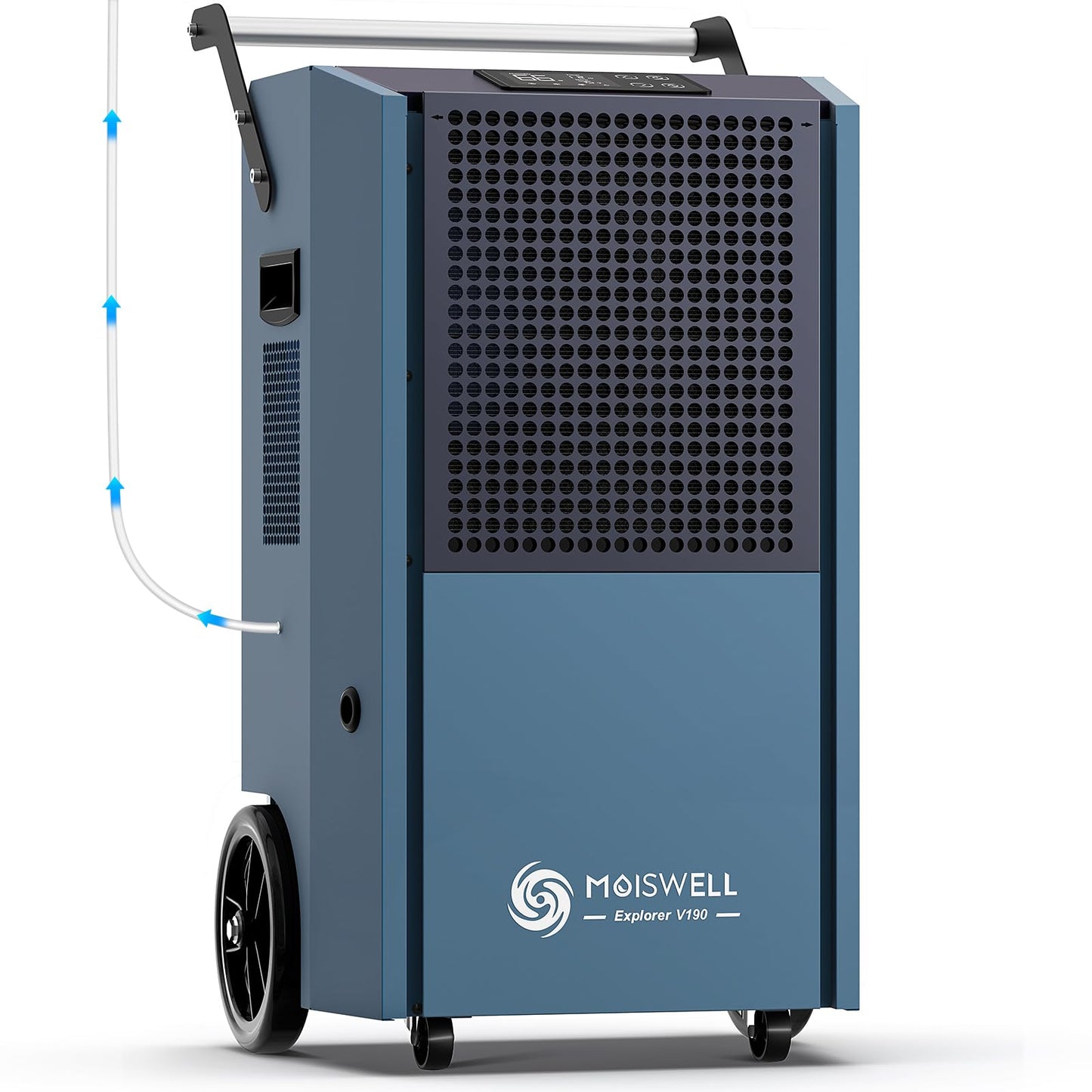 Moiswell 190 Pints Commercial Dehumidifier with Pump Portable Industrial Heavy Duty Moisture Removal Dehumidifiers for Basements with Auto Drain,Powerful Humidity Control for Large Spaces