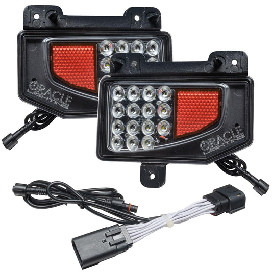 ORACLE Lighting 5881-504 Rear Bumper LED Reverse Lights, Plug and Play Harness, Fits 2020-2024 Gladiator JT, Black, 1500+ Lumens