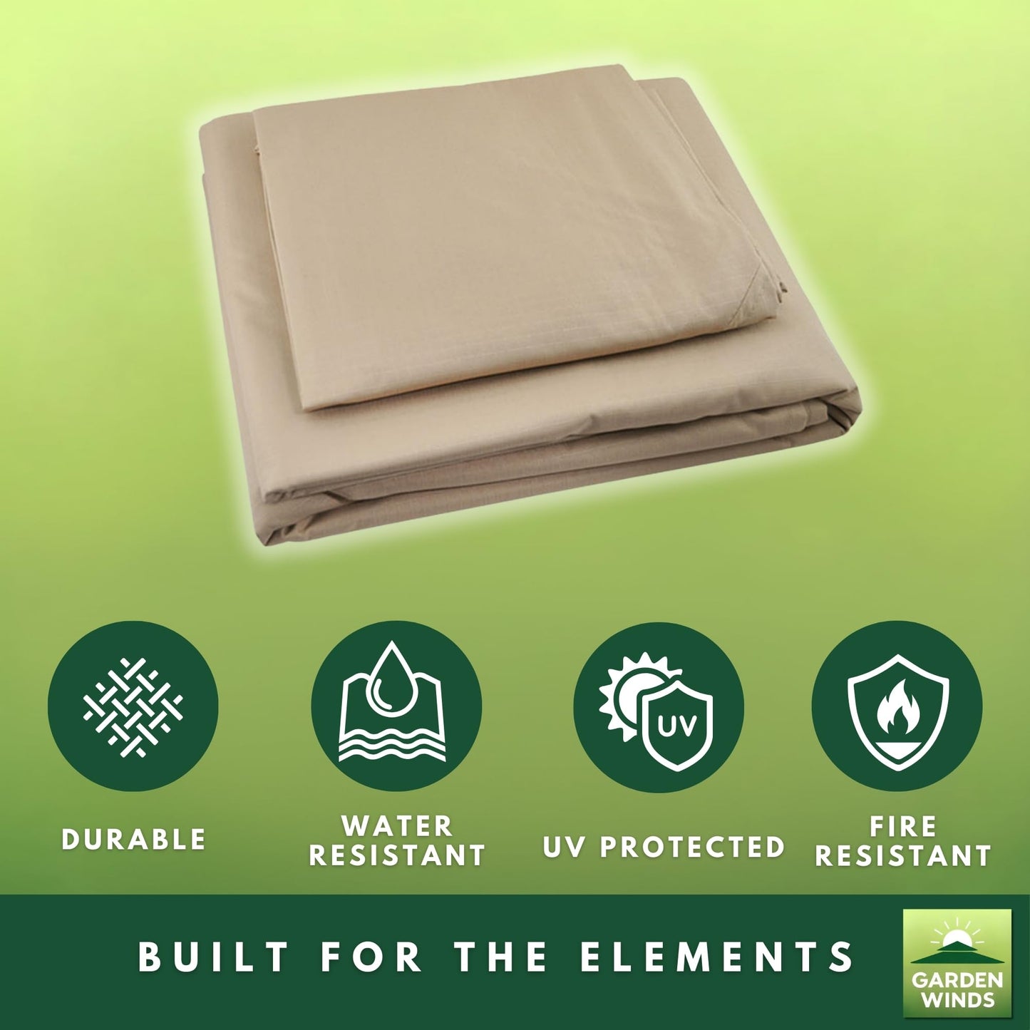 Garden Winds Durable 350 Replacement Canopy Top Compatible with Manhattan 10’ x 12’ Gazebo Model L-GZ1138PST - Beige