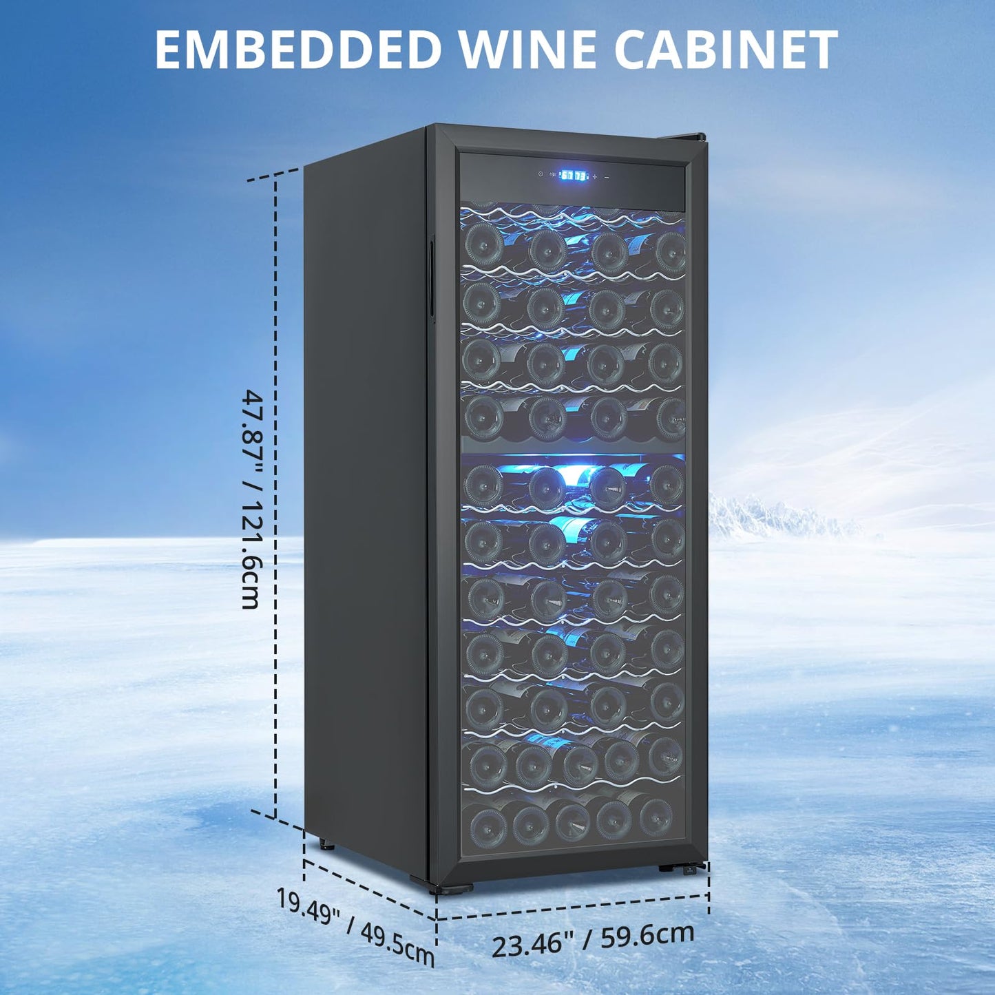Acekool 80 Bottle Wine Cooler Refrigerator, Dual Zone Wine Fridge Freestanding with Stainless Steel and Professional Compressor, Fast Cooling Low Noise, for Red White Wine, Champagne, Beer