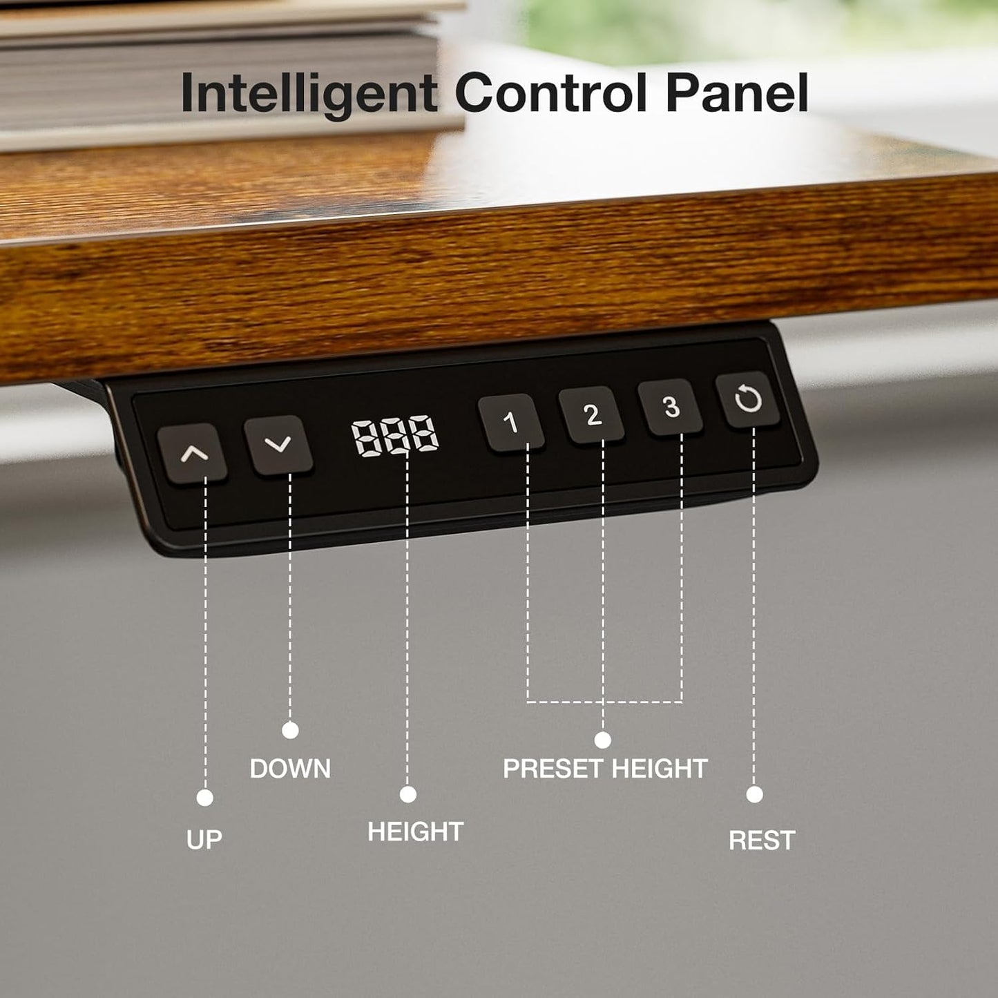 Muvai 71 Inch L Shaped Standing Desk Adjustable Height with Cable Management Tray,Gaming Electric Corner Standing Desk, Sit Stand Computer Table with Reversiable Splice Board, Rustic Brown