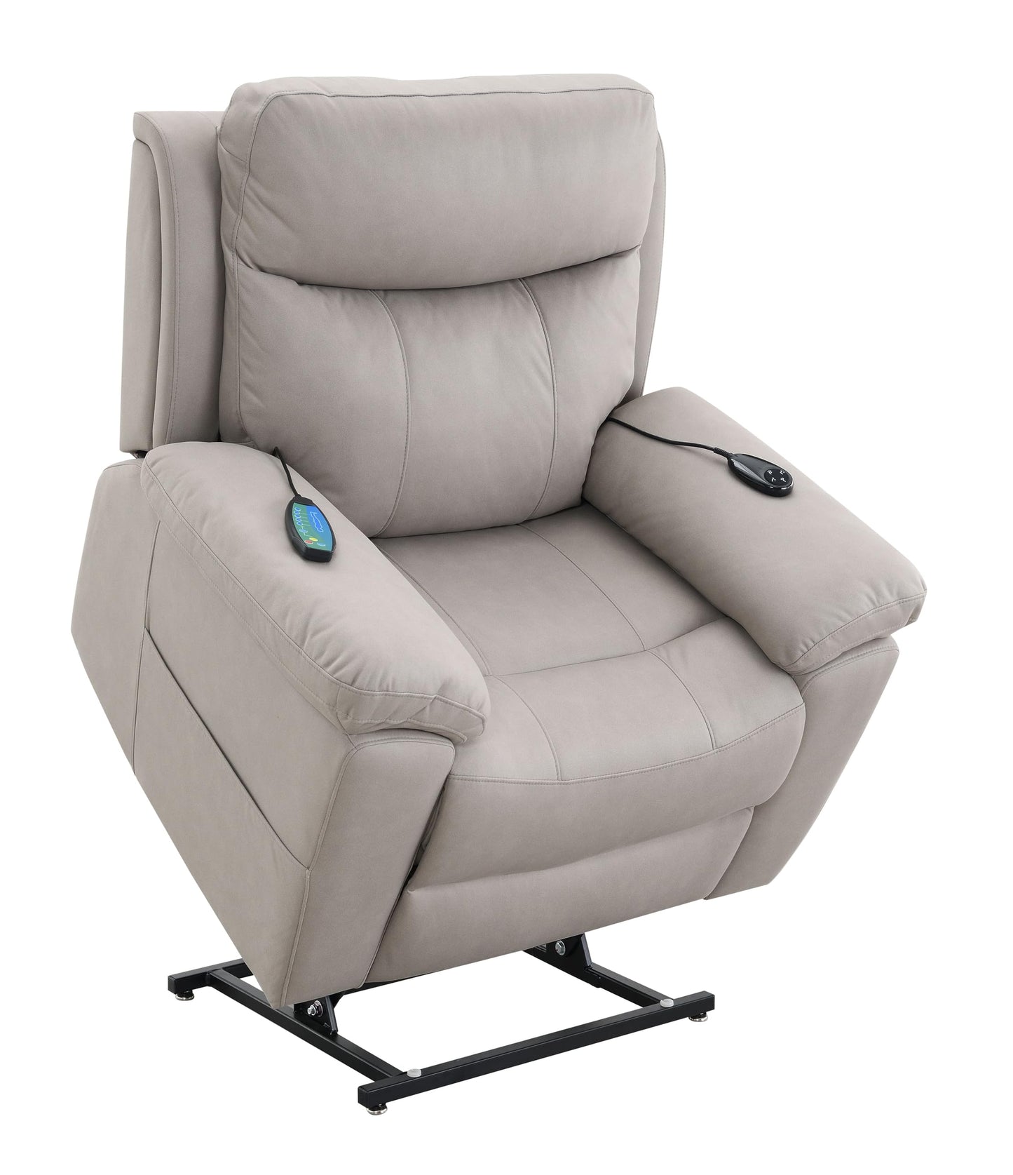Acme Chriki Microfiber Upholstered Power Recliner with Lift & Massage in Gray
