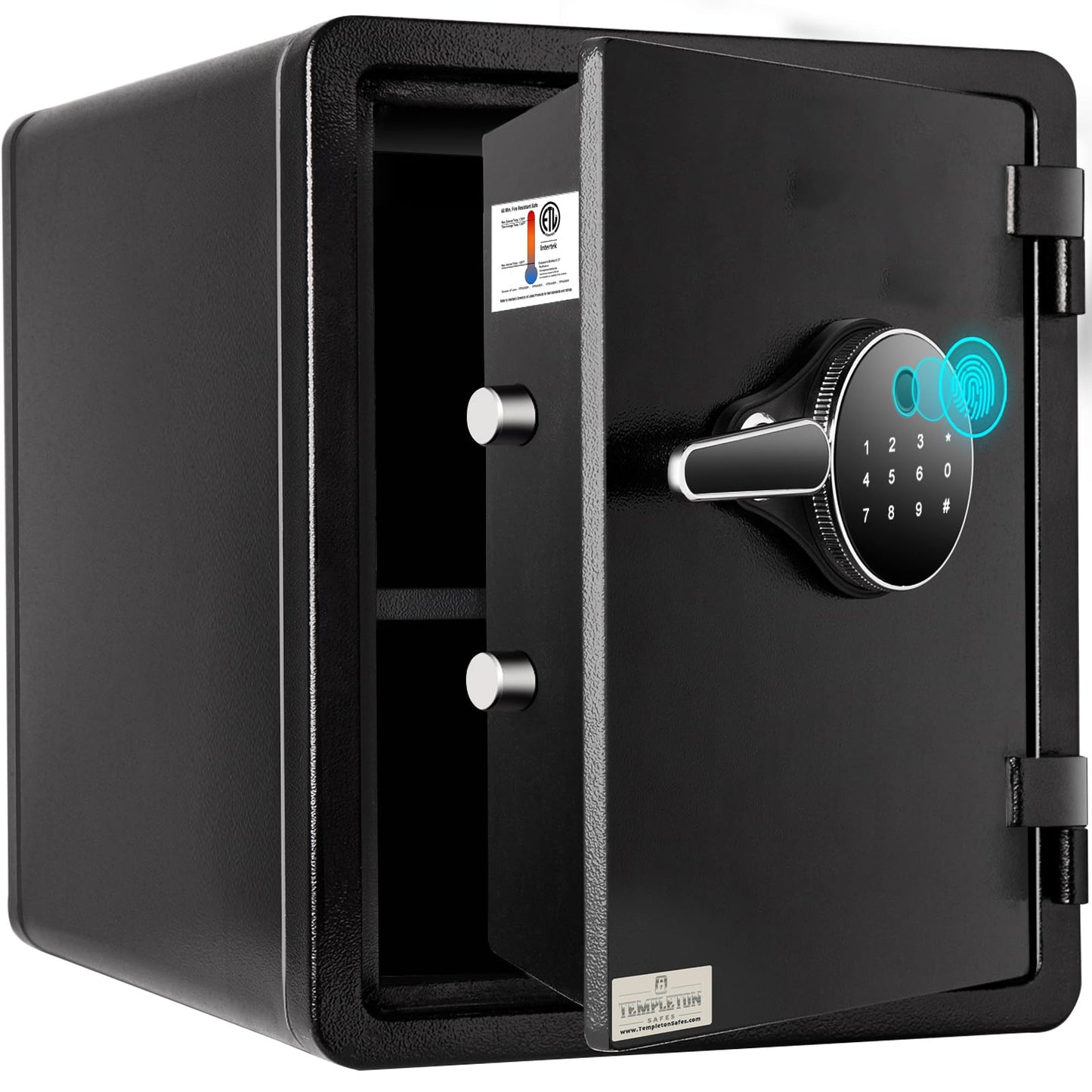Templeton Safes T701 ETL 1-Hour Fireproof Safe, Biometric Keypad, 1.22 CF
