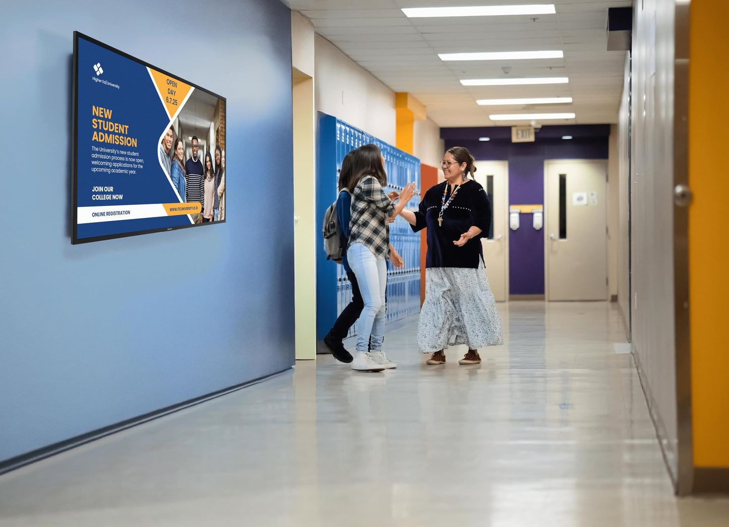 Promethean ActivPanelD 55" Commercial Digital Display, 4K UHD Non-Touch Digital Signage Screen for Announcements, Offices, Schools & Retail, Wall Mount Included, 3-Year Onsite Support