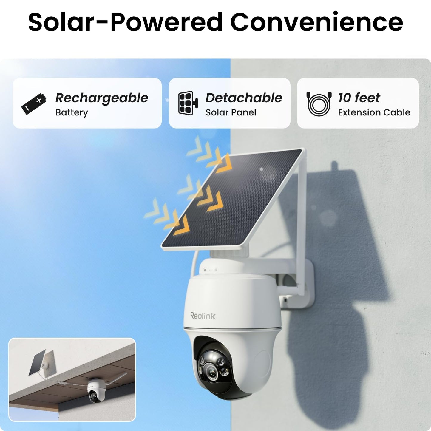 REOLINK 5MP Solar Security Cameras Wireless Outdoor, 360° Pan Tilt Auto-Tracking, Smart AI Detection, Up to 1TB Local Storage, 2.4/5GHz Dual-Band WiFi, Home Hub Mini with 4X Argus PT + Solar Panel