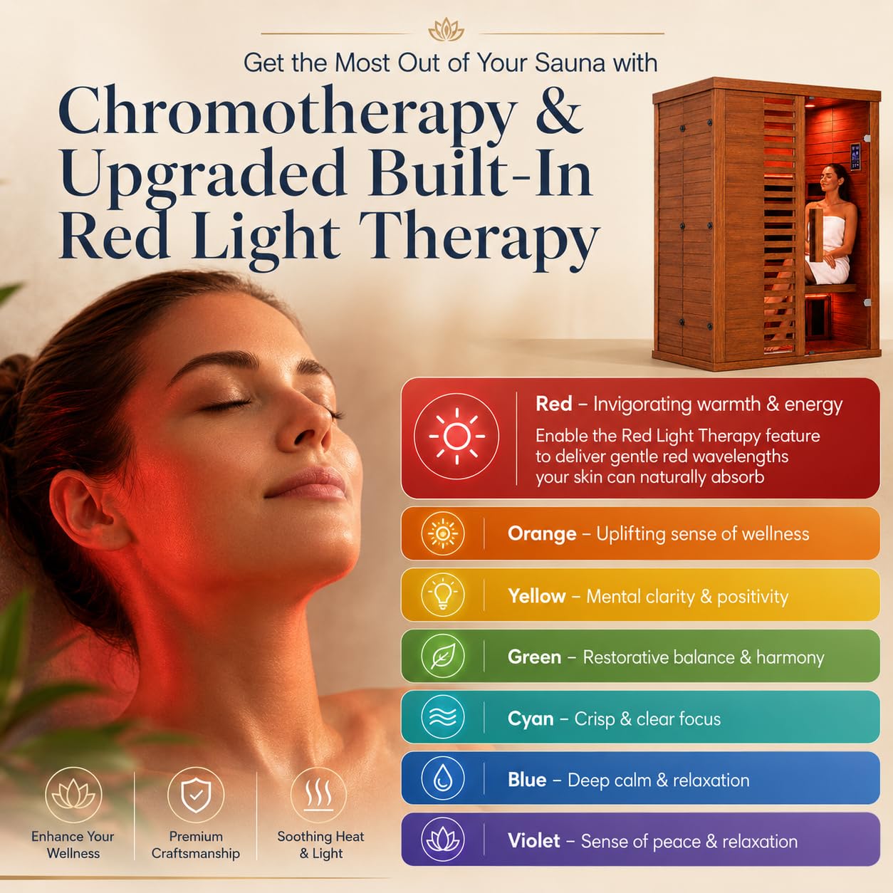 EASYHAWK 2 Person Infrared Sauna for Home with LED Ambient Lighting, Smart App Control Home Sauna with WiFi & Bluetooth, Low EMF 1500W/120V LCD Heater, Indoor Sauna with Flame-Retardant Design