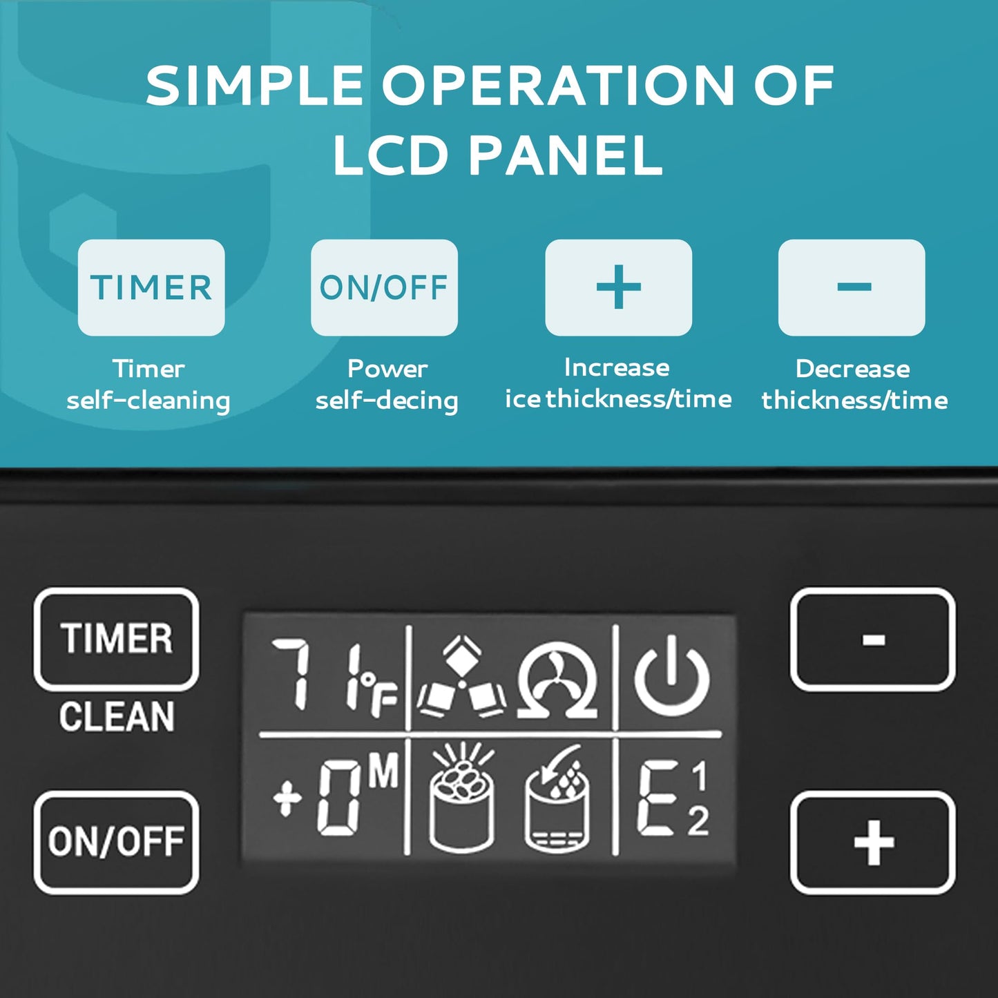 Commercial Ice Maker Machine 85Lbs/Day, 24Lbs Storage, Built-in Undercounter Ice Maker with Auto-Cleaning & Timer, Freestanding Stainless Steel Ice Machine, Ideal for Home Office Restaurant Bar