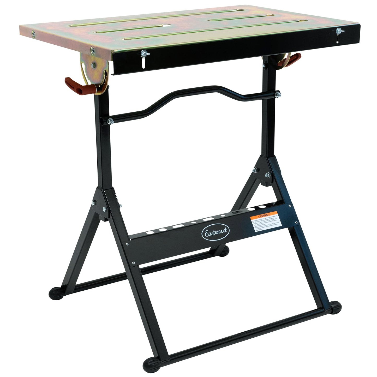 Eastwood Adjustable Steel Welding Table Strong Hold Industrial Workbench Table Welding 14 Gauge Plated Work Surface