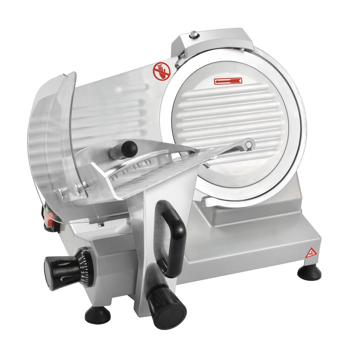OKF Meat Slicer, 10 Inch Commercial Meat Slicer, 240W Meat Slicer Machine, Heavy-Duty Slicer Machine, Premium Chromium-plated Steel Blade, Deli Slicer for Meat, Cheese, Semi-Frozen Foods