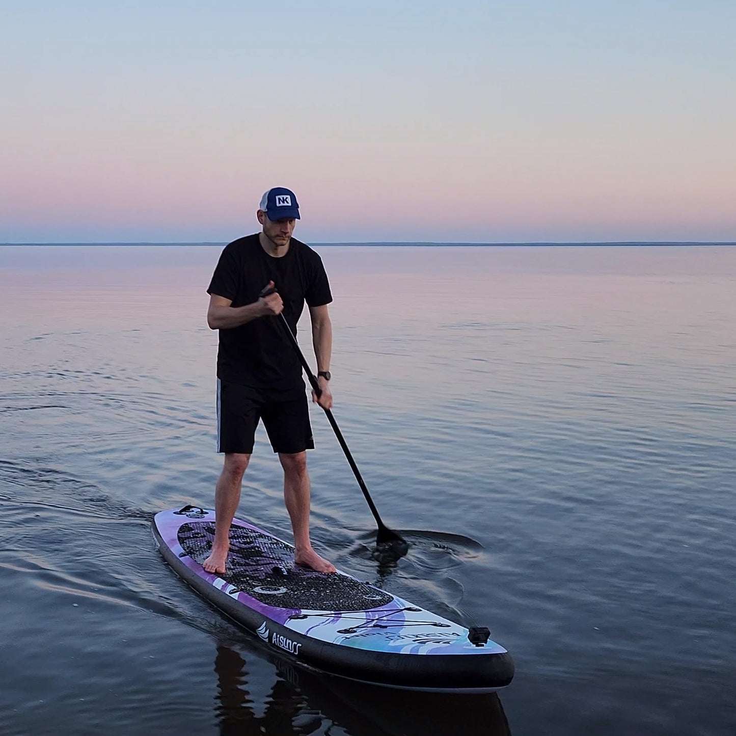 AISUNSS Inflatable Paddle Board for Adult, Paddle Board for All Skill Levels, Wide SUP Board with Primium Accessories Include SUP Carry Bag, Hand Pump, 10L Waterproof Bag
