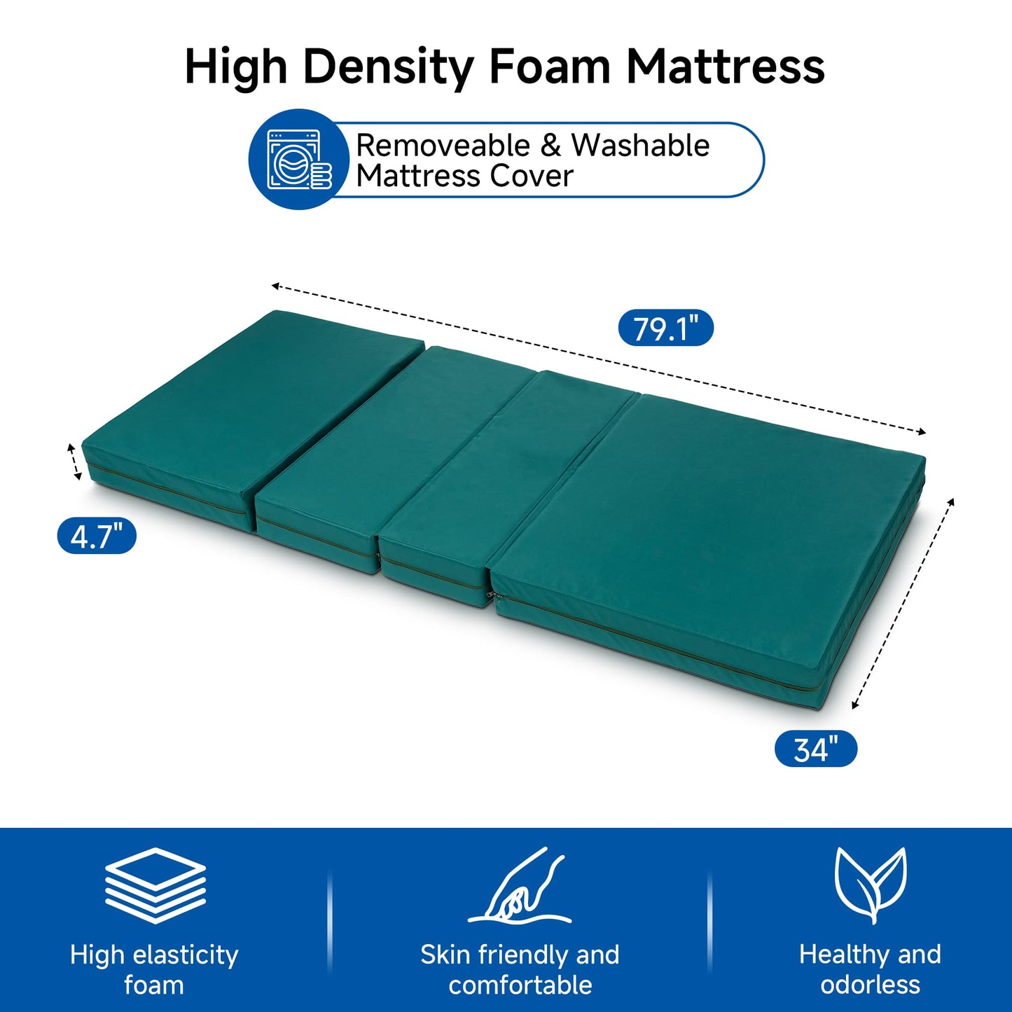Real Relax Premium 3 Function Full Electric Hospital Bed (with Mattress & IV Pole), Premium Medical Hospital Beds, with Locking Casters, Motor, 530LBS Loading, Includes Sheets (2X)