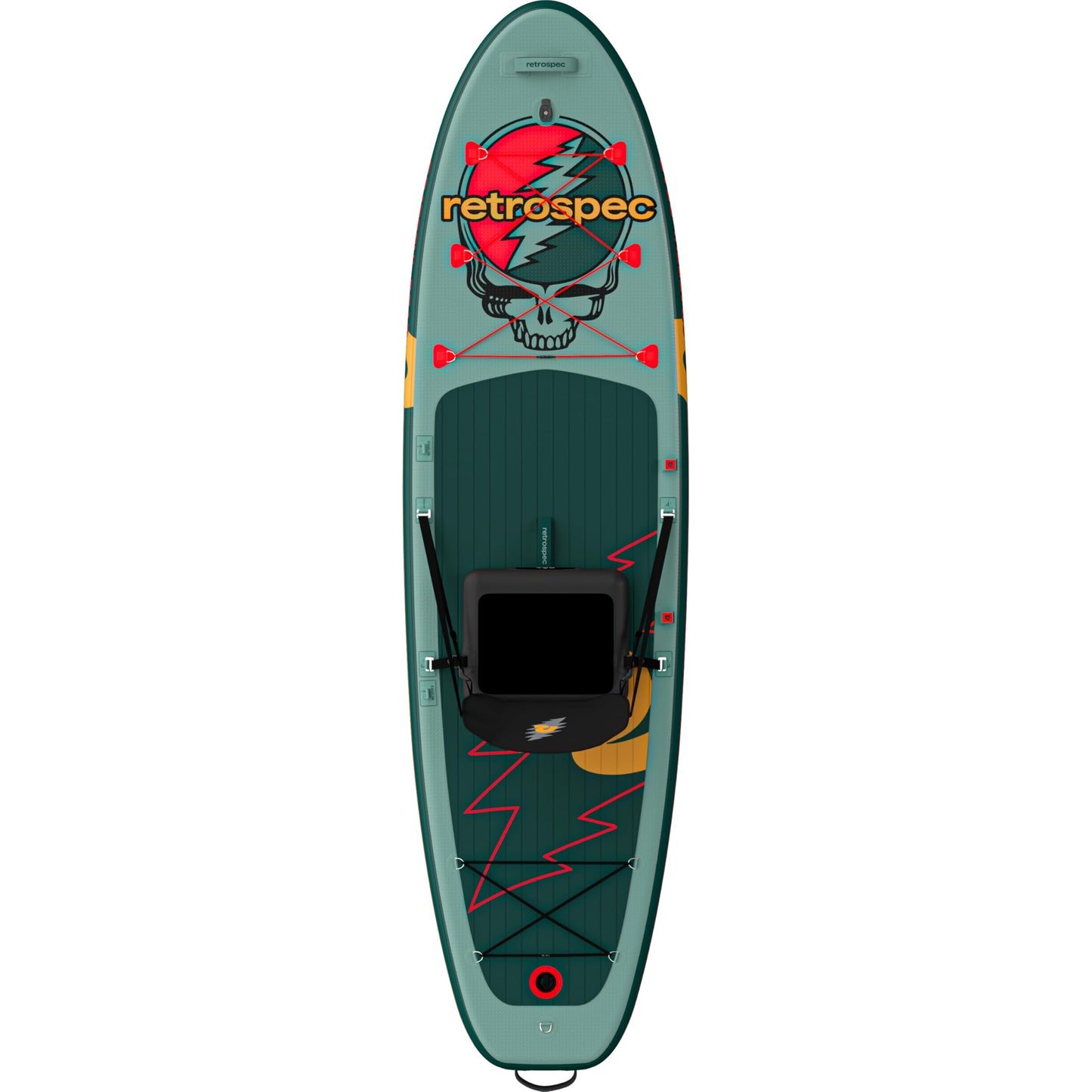 Retrospec Weekender Plus 10'6" Inflatable Paddle Board - Lake Essentials iSUP Bundle with Carrying Case, Adjustable Paddle, Pump & Fins - Stable Double-Layer PVC Design for All Skill Levels