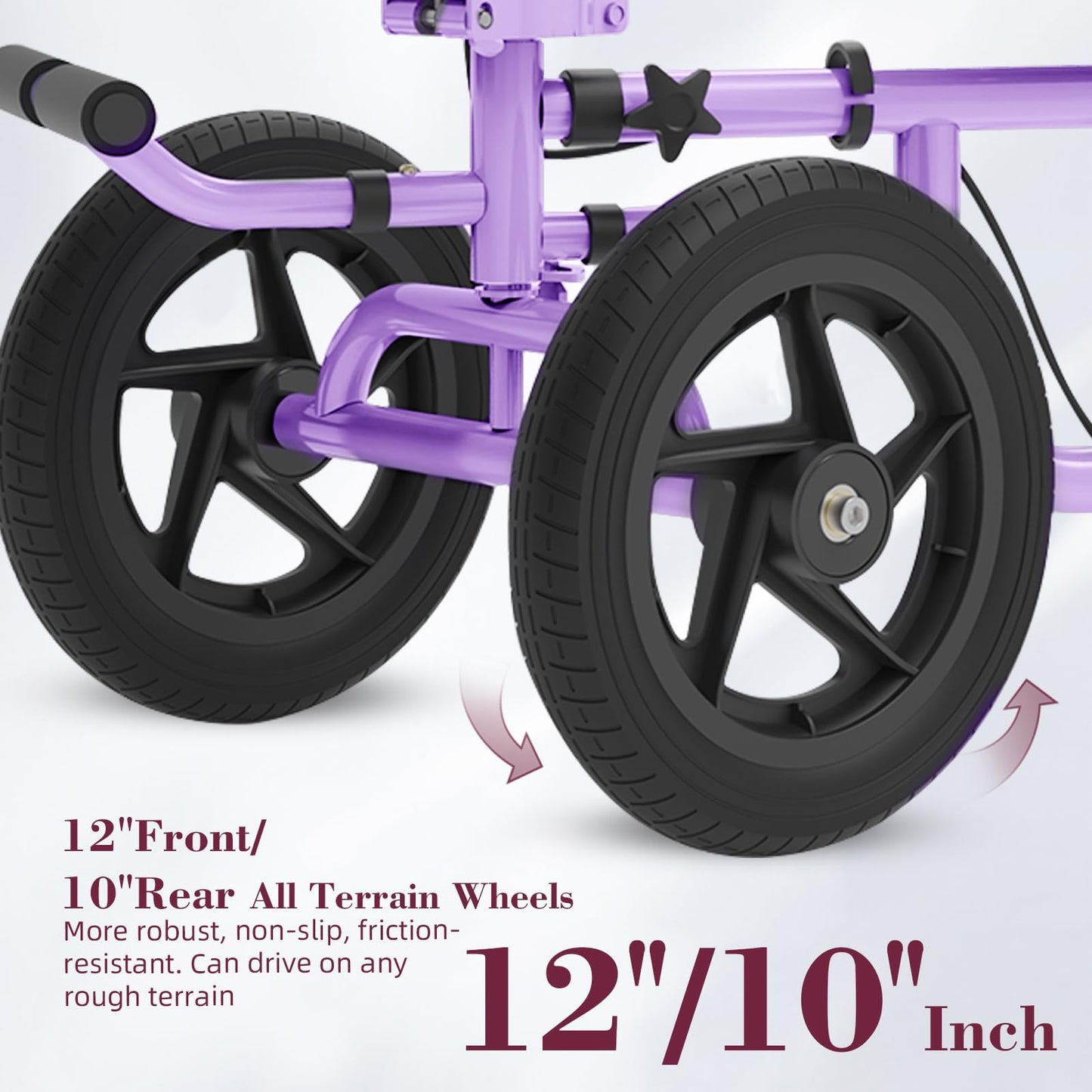 Fvzzin All Terrain Knee Scooter for Adults, Foldable Rolling Knee Scooter with DIY Stickers & Shock Absorber, Steerable Knee Walker for Broken Foot, Ankle Injuries & Surgery, Better Crutch Alternative