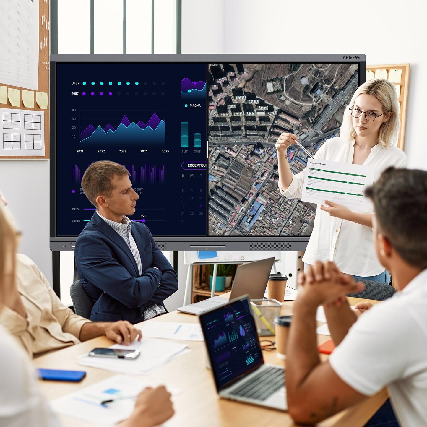 Shiarffe X5 Smart Board 55 Inch 4K Interactive Whiteboard