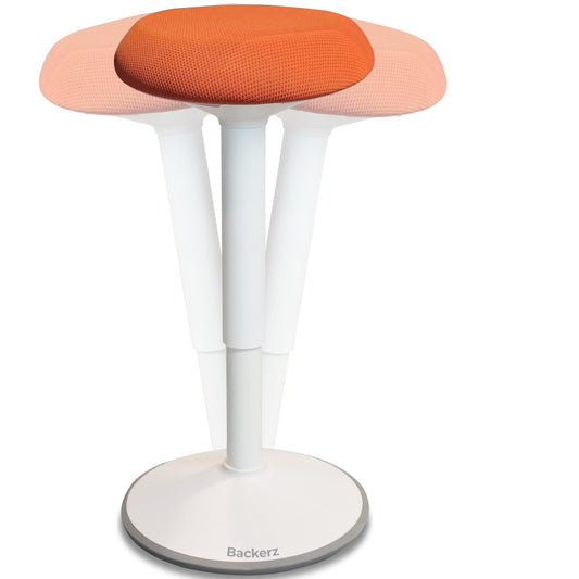Standing Desk Stool Chair, Height Adjustable Stool 21-31 inch for Office and Classroom, Swivel seat, Anti-Slip Bottom Ergonomic Wobble Stool with Rocking Motion, Orange