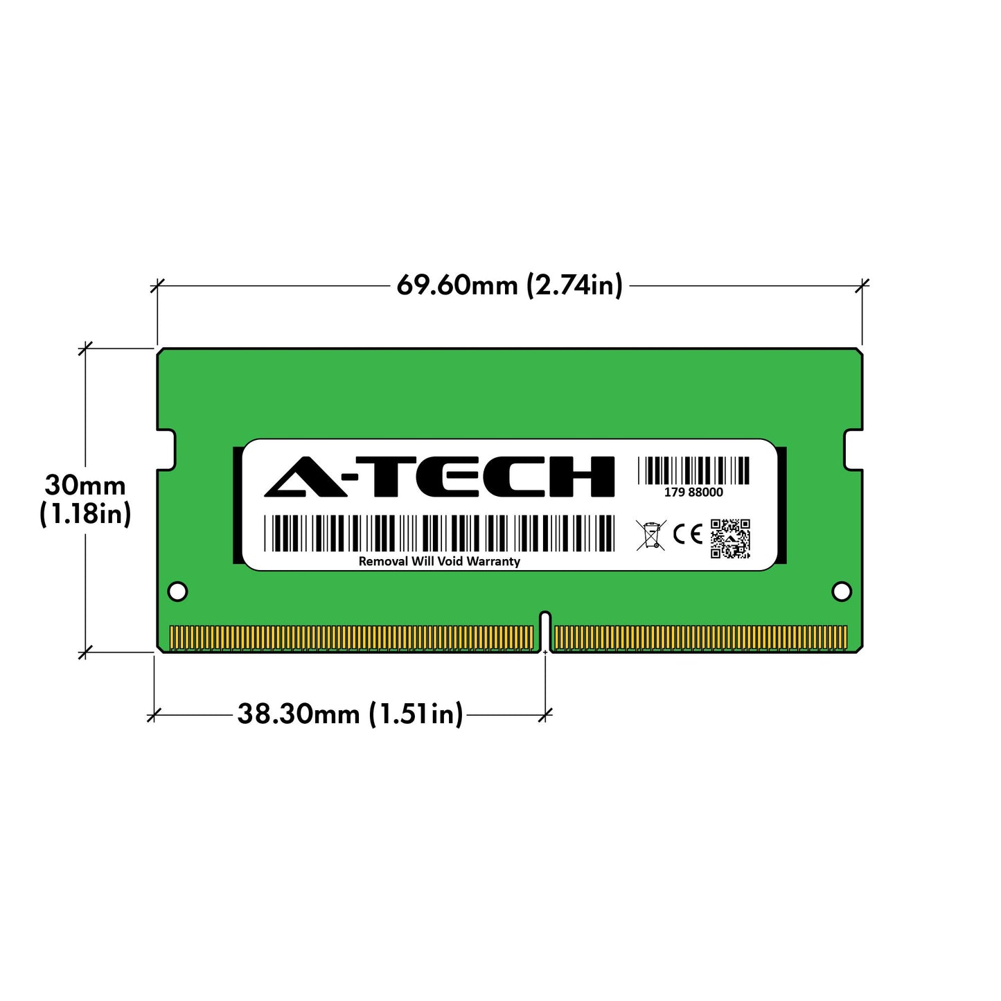 A-Tech 16GB Kit (2x8GB) RAM for Synology RackStation RS1221RP+ NAS | DDR4 2666MHz PC4-21300 ECC SODIMM 1Rx8 1.2V 260-Pin Memory Upgrade