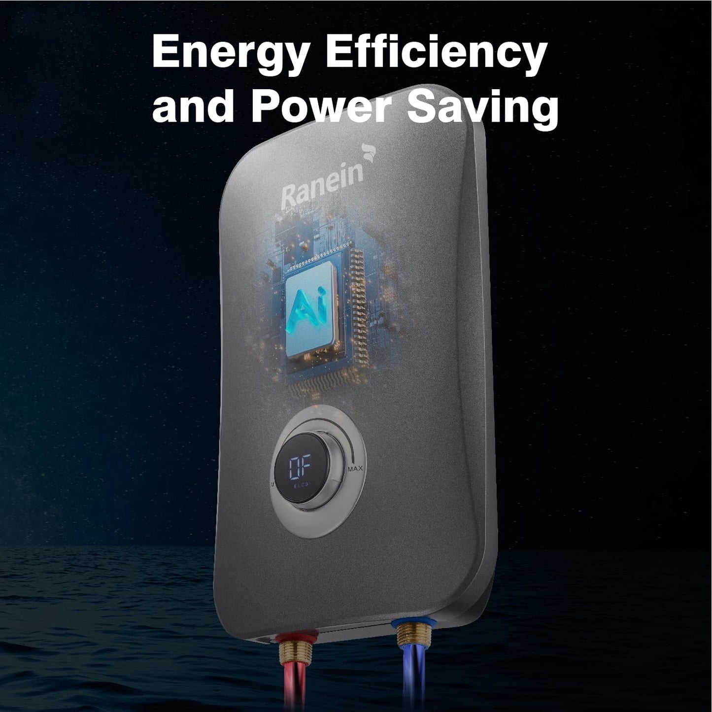 Ranein 11kW Tankless Electric Water Heater, 240V on Demand Instant Endless Water Heater with LED Temperature Display for Bathroom and Kitchen sink