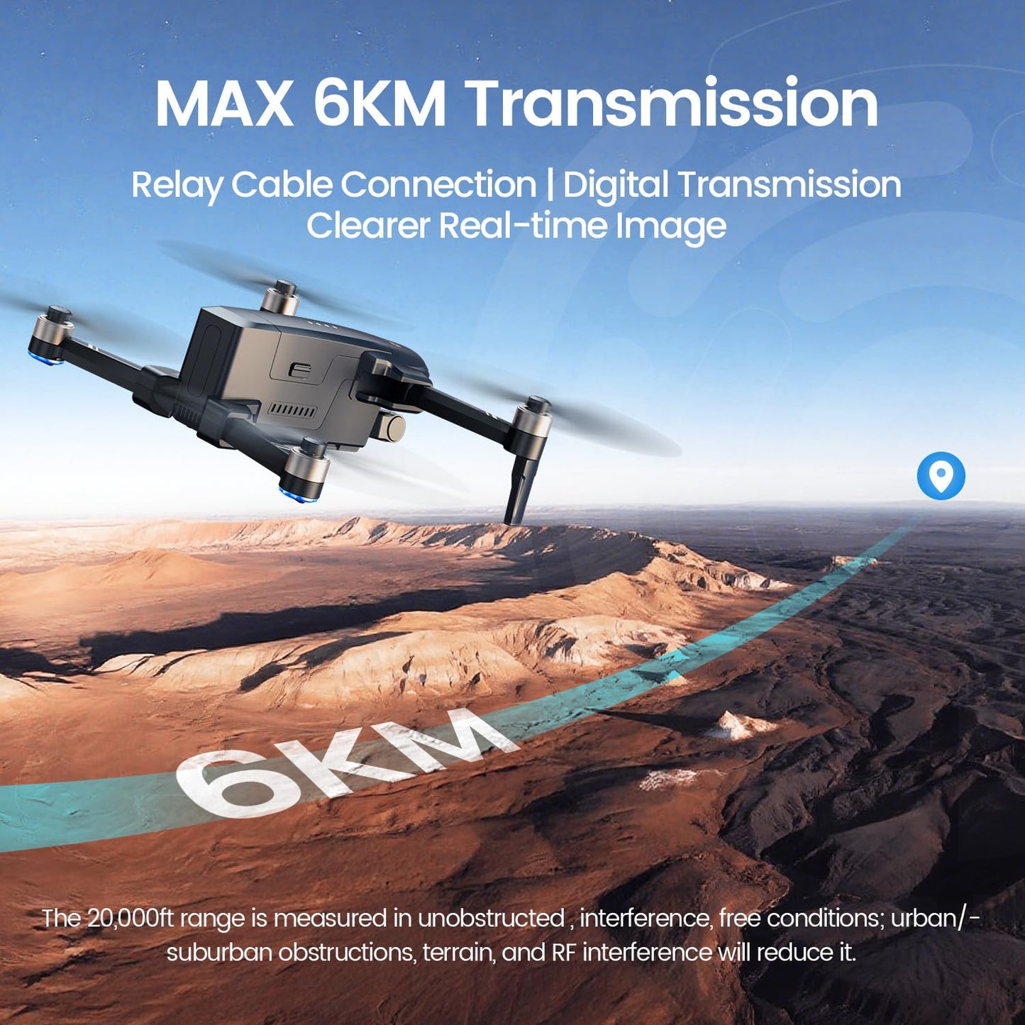 Holy Stone Sentinel HS600D 3-Axis Gimbal Drone with Camera for Adults, Professional 8K Photo, Level-6 Wind Resistance, 6KM Transmission, 80-Min Flight, Smart Track, Auto Return & Beginner Mode