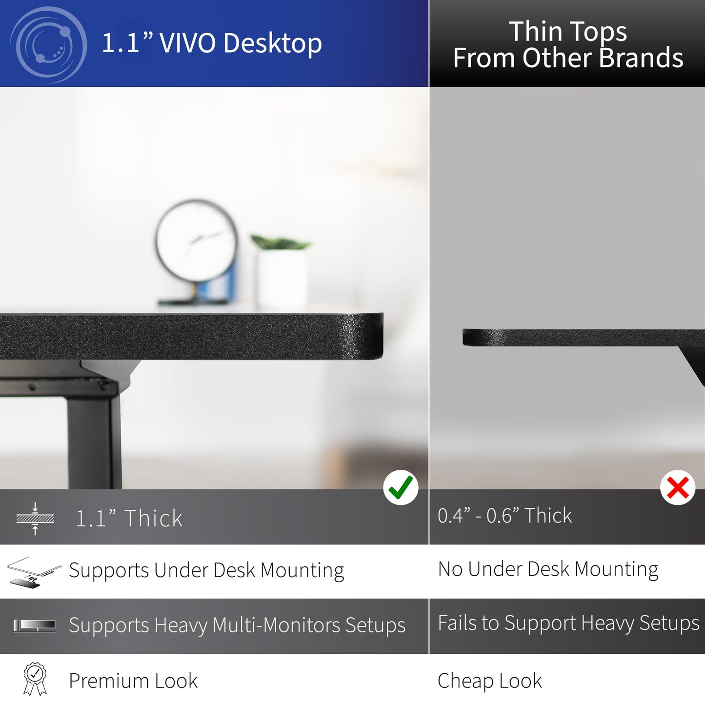 VIVO Electric Height Adjustable 83 x 60 inch Corner Stand Up Desk, 2 Black Solid Table Tops, Black Frame, Memory Controller, L-Shaped Workstation, 3E Series, DESK-KIT-3E8B