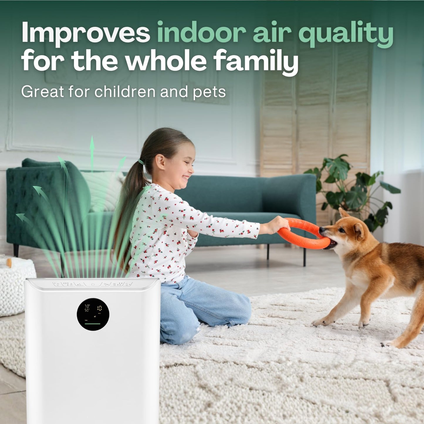 Stor Air Purifier for Large Home or Business - Up to 2775 ft² - HEPA Smart WiFi - Ultra Quiet 24 dB - Air Purifiers for Home Pets - Removes Allergens, Smoke & Pet Odors - 99.97% Particle Filtration