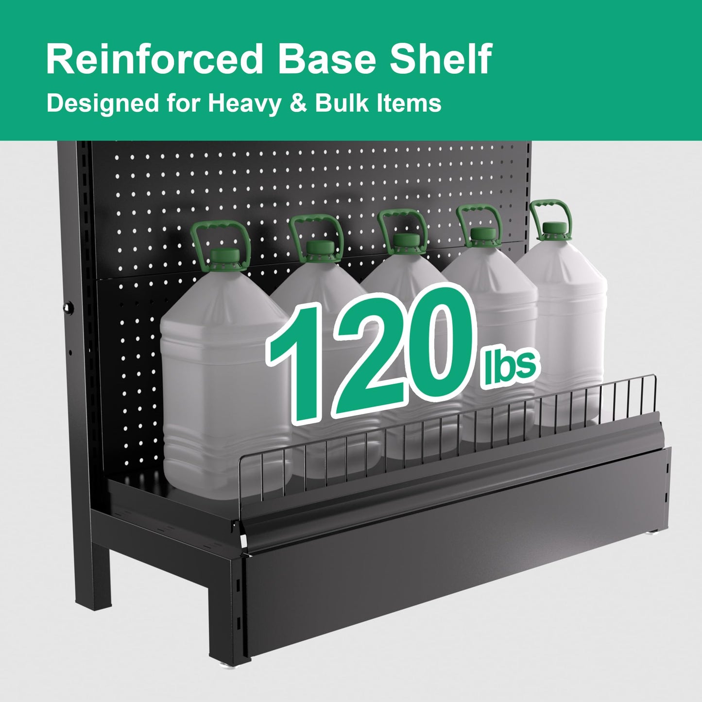JWX Gondola Shelving Unit, Heavy-Duty Pegboard Display with Hooks & Shelves, Commercial Retail Display Stand for Stores, Trade Shows, Showrooms and Pop-Up Shops
