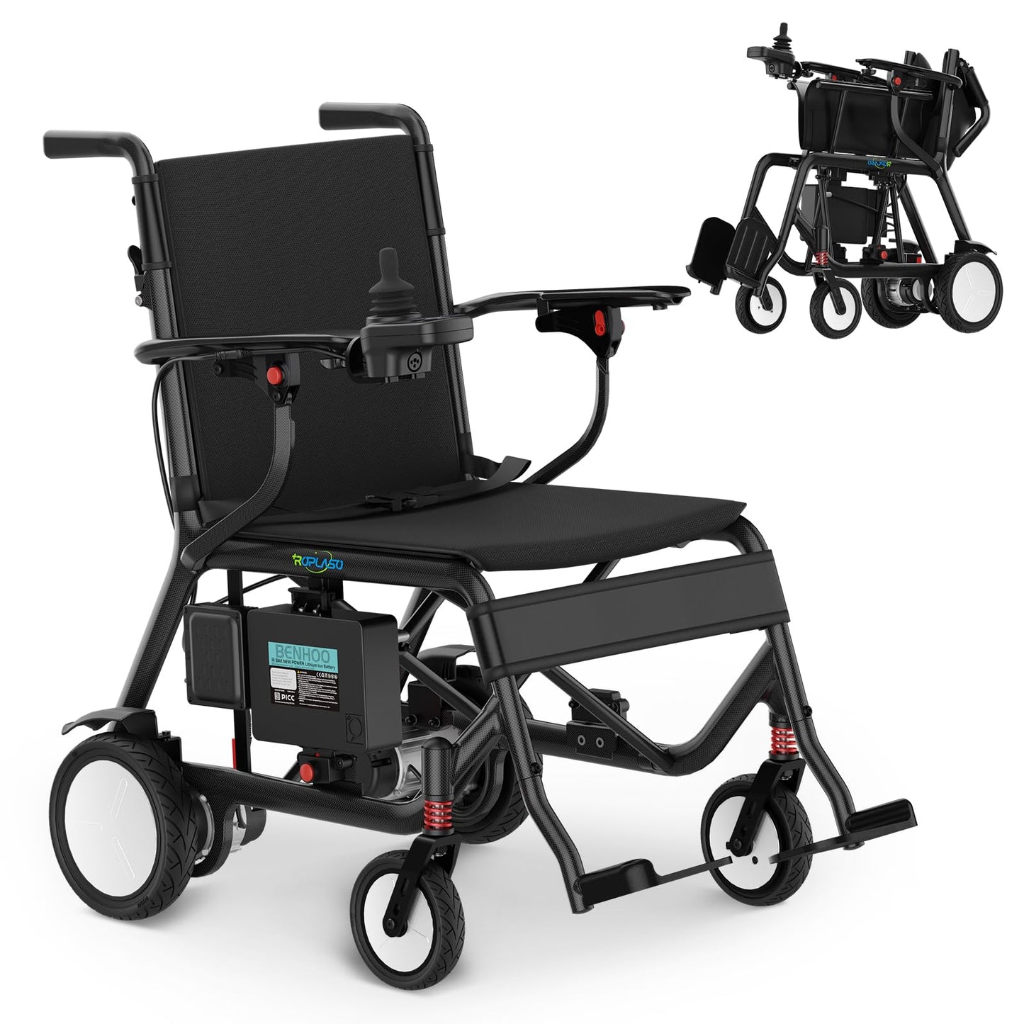 Electric Wheelchair for Adults Carbon Fiber Foldable Motorized Wheelchair Ultra Lightweight 36 lbs