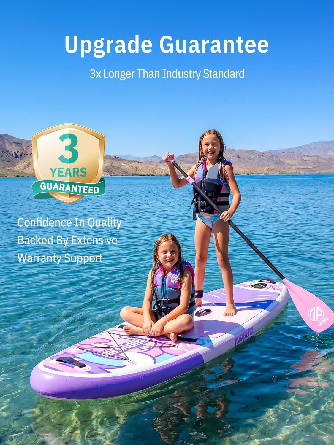 Niphean Inflatable Stand Up Paddle Board with Stabiltrac Fin Design and SUP Accessories, Anti-Slip EVA Deck, 10’6’’ Inflatable Paddle Boards for Adults & Youth of All Skill Levels