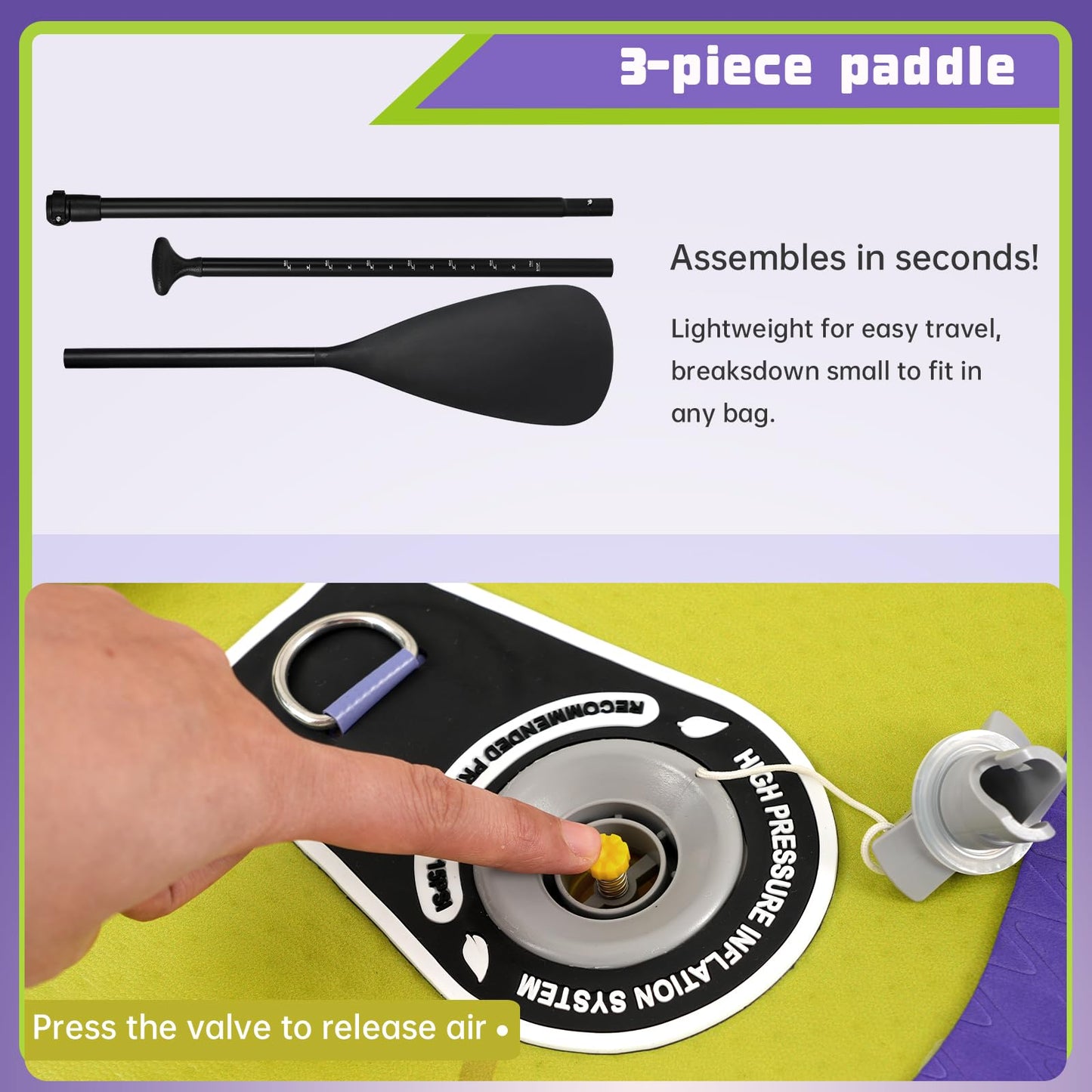 Quashley Inflatable Paddle Board Extra Wide Stand Up Paddleboards 34" with All Premium Accessories,Inflatable SUP for Adults/Family White Paddle Boards