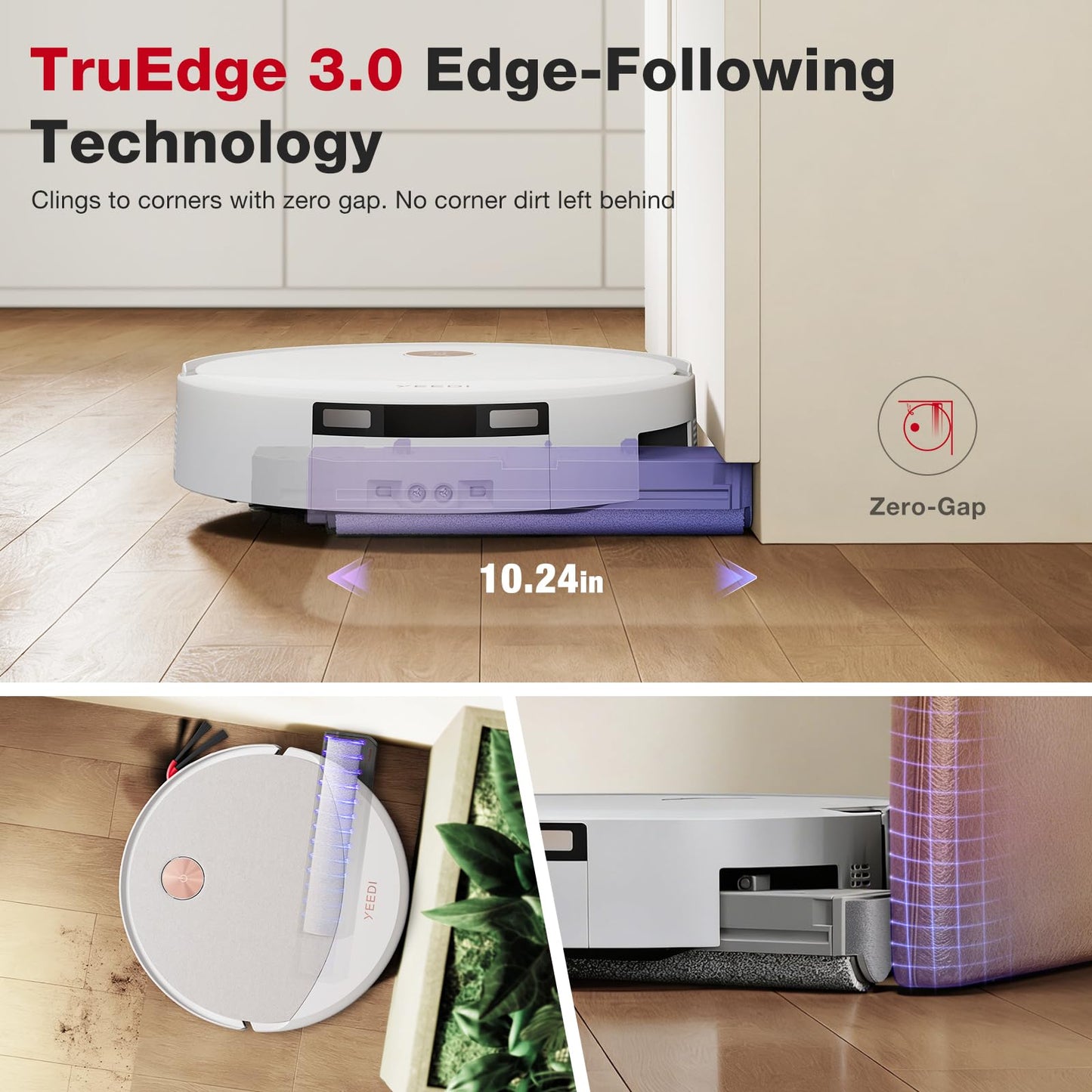 Yeedi M16 Infinity Robot Vacuum and Mop, 30000Pa Suction, Self-Cleaning Roller Mop, ZeroTangle 4.0 for Pet Hair, Self-Emptying Omni Station, AI Obstacle Avoidance