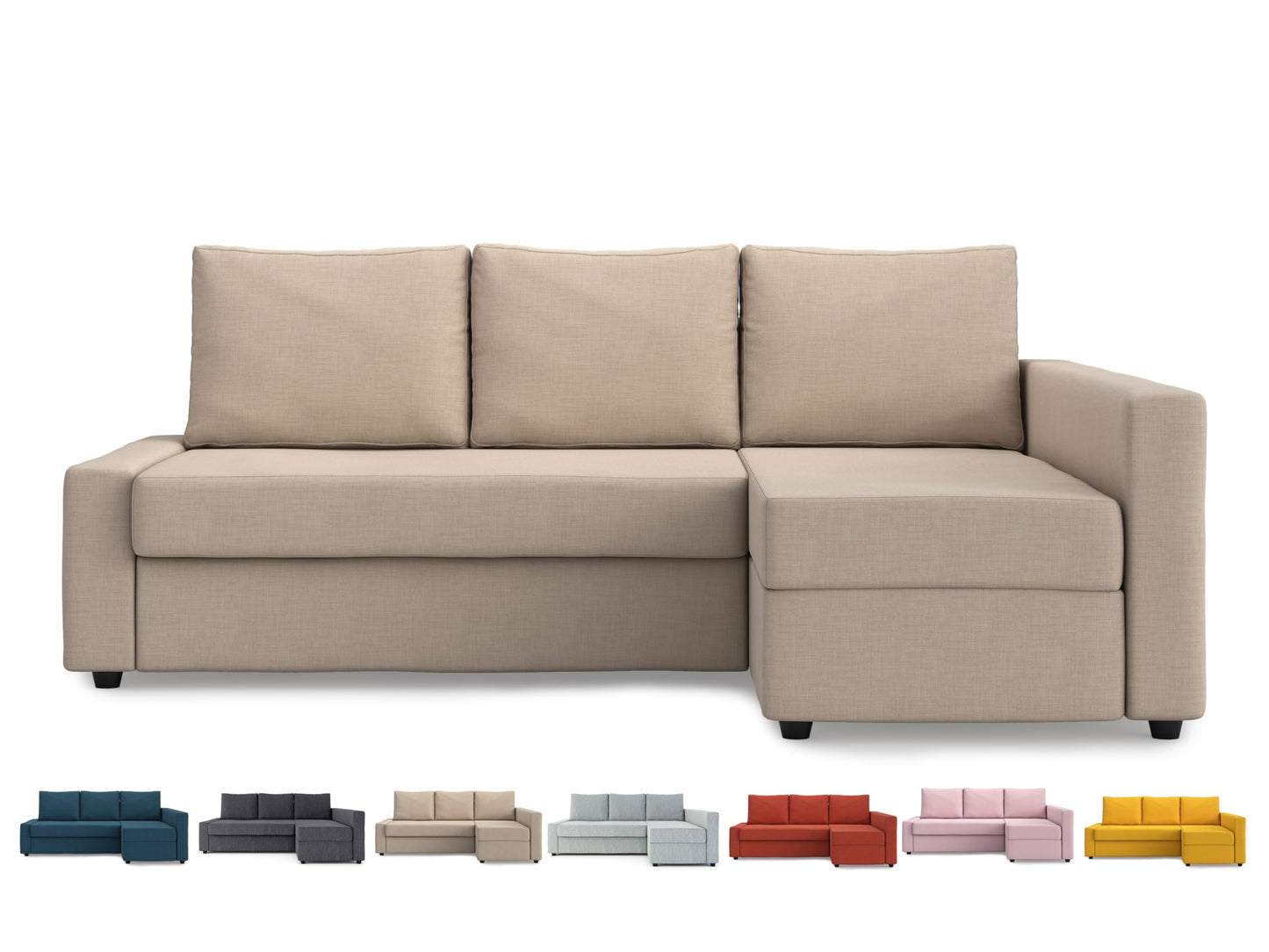 MASTERS OF COVERS Snug Fit Friheten Slipcover for The IKEA Friheten with Chaise Corner Cover, Sofa Bed Cover, Sectional Slipcover Replacement (Light Khaki（Cover Only！Not Sofa！）