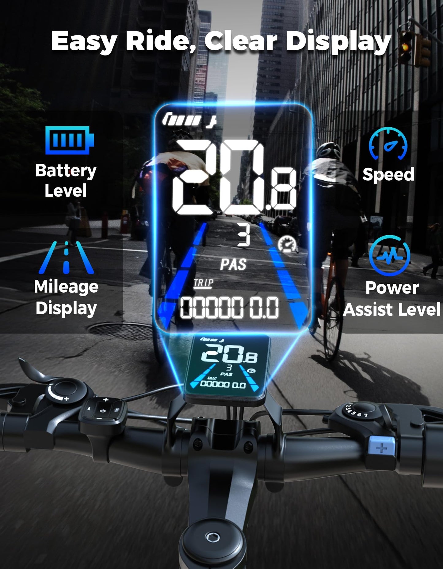 ASKGO Electric Bike for Adults, 1500W Peak Mountain Ebike with 25 MPH, 65 Miles Range, 48V 10.4Ah Removable Battery Ebike, 26" Electric Bicycle for Commute