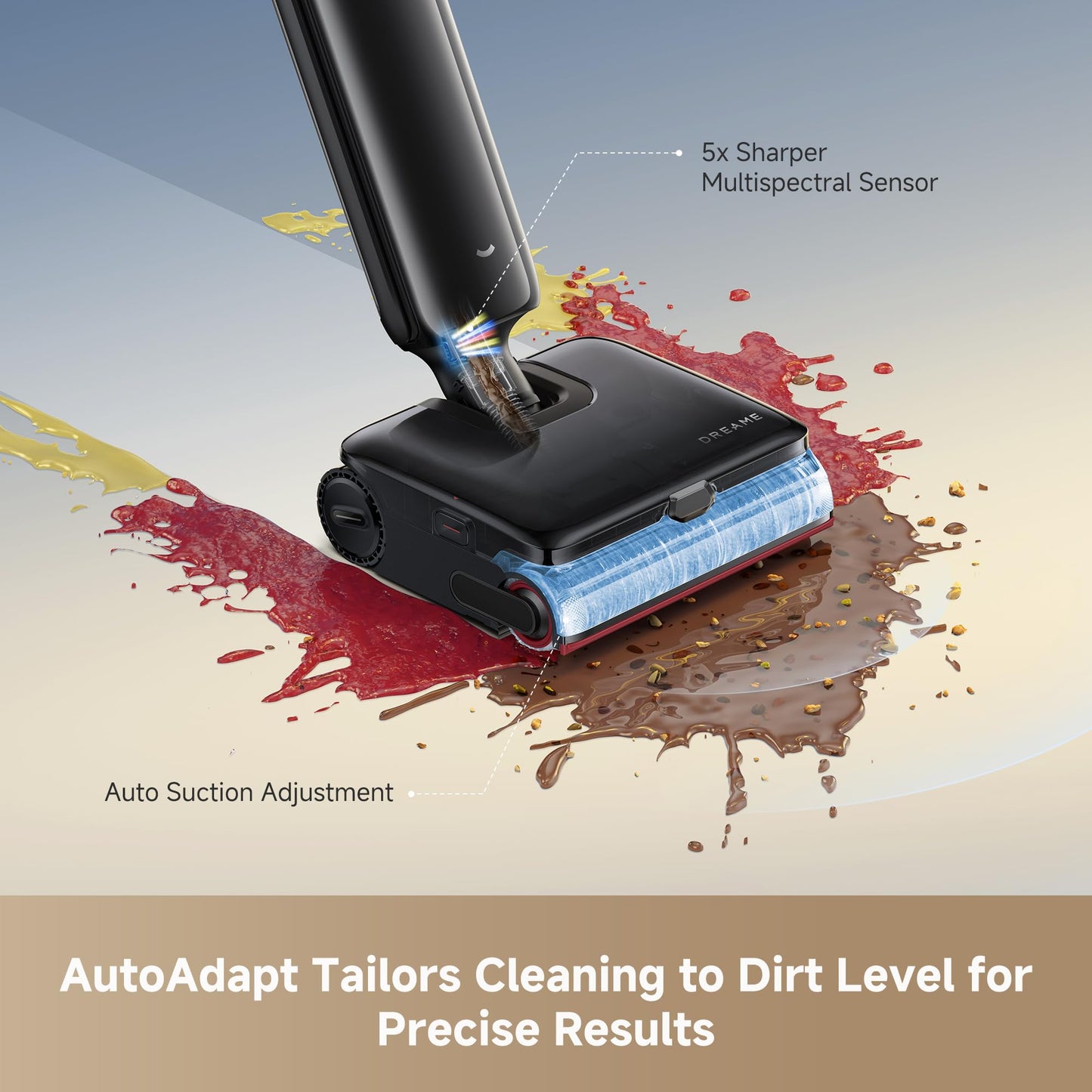 DREAME Aero Pro Steam Wet Dry Vacuum Mop, 392℉ Steam Cleaning, 28kPa Suction, 3.88in Ultra-Slim Vacuum Mop Combo, 0 Hair Tangle for Pet Owner, Heated Brush Wash, Hot Air Drying, Up to 70min Runtime