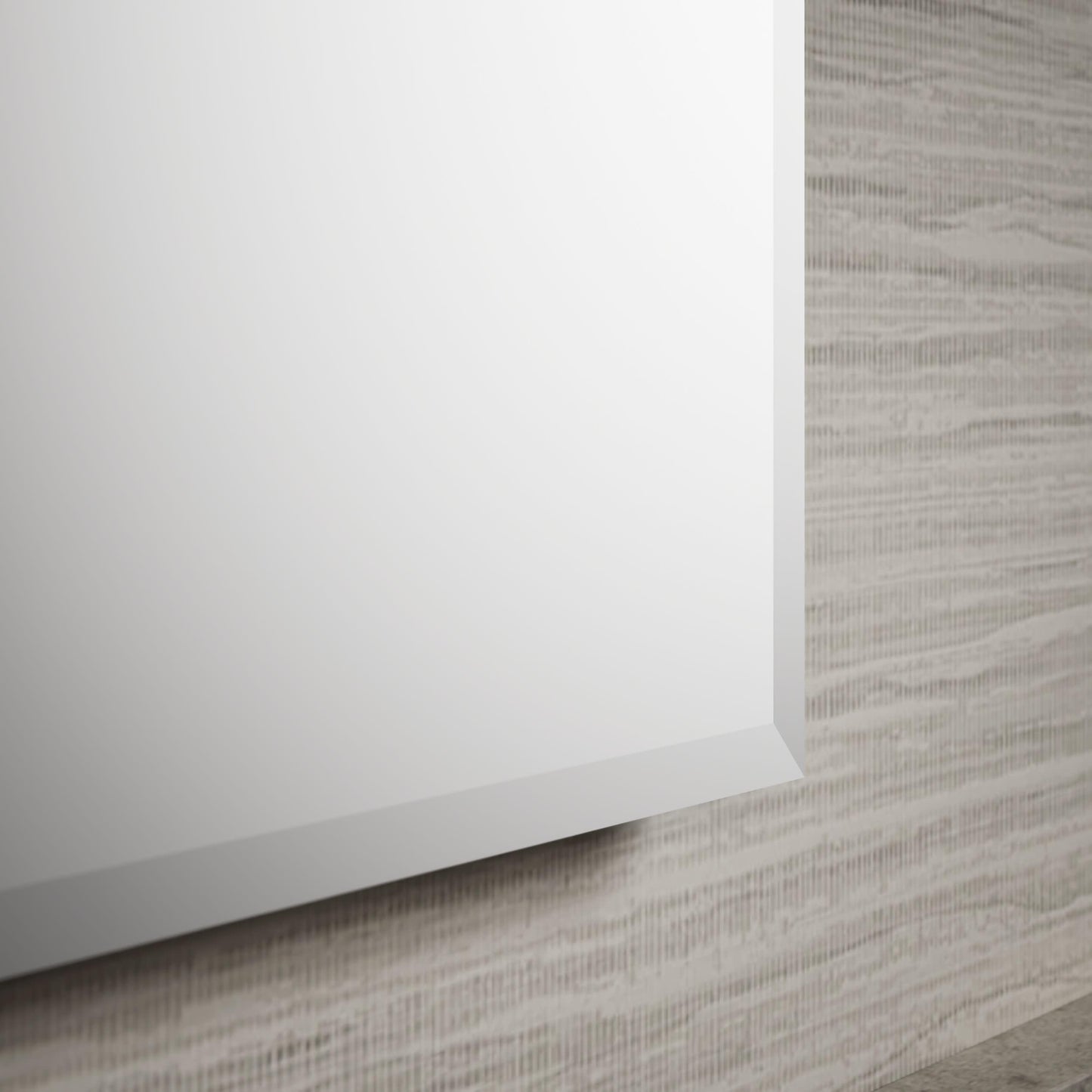 Kohler CB-CLC1526FS Frameless Bathroom Mirror Medicine Cabinet, Single Door, Rectangular Beveled Edge Frame, Bathroom Cabinet Mirror, Adjustable Shelves, 15 in. W x 26 in. H